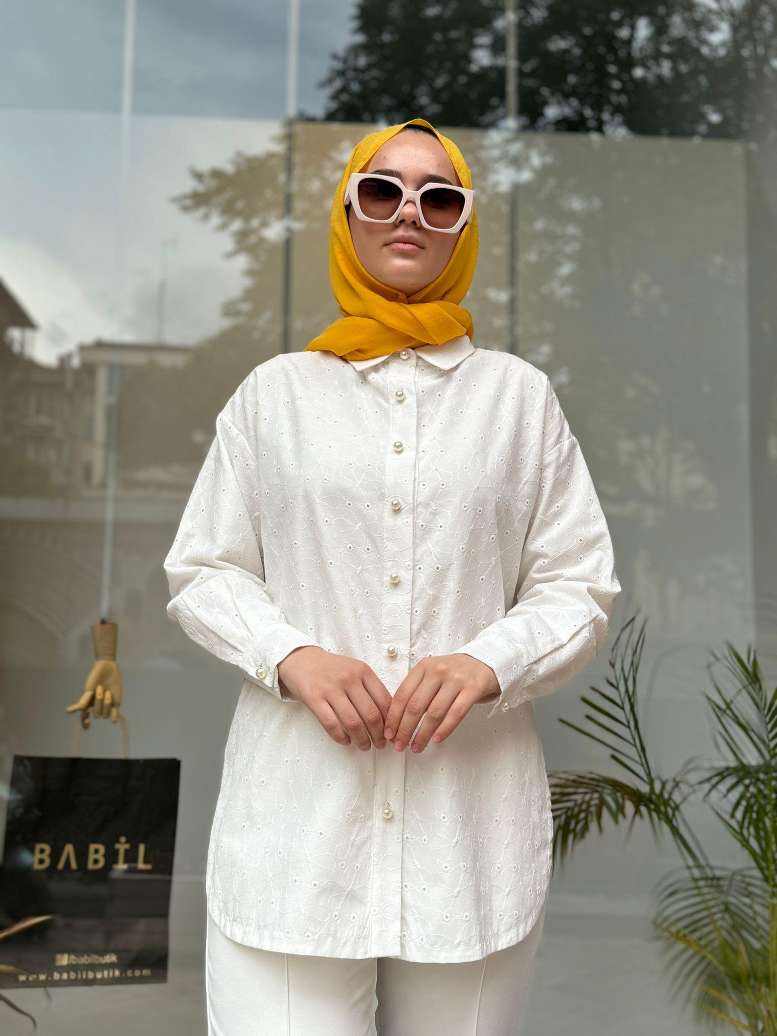Muphon Betsy Gömlek Ekru 320040