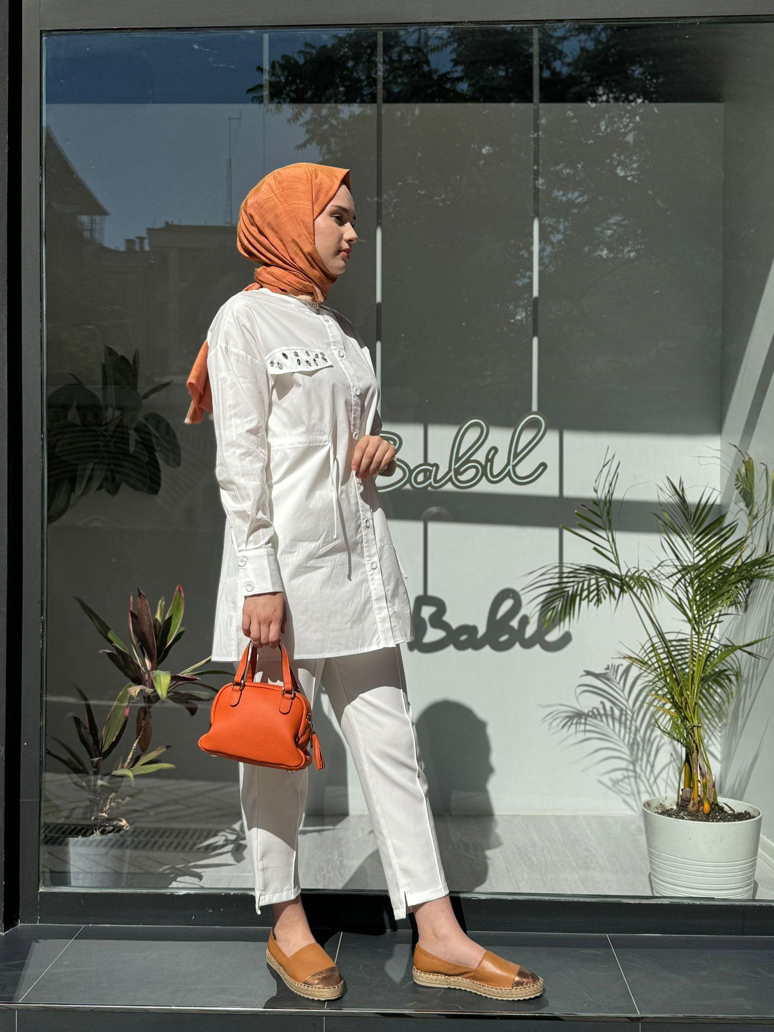 Muphon Citron Gömlek Ekru 32034