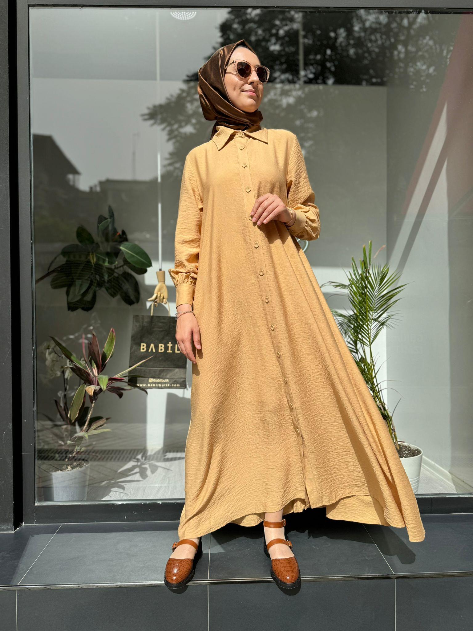 Muphon Lydia Elbise Bej 34040