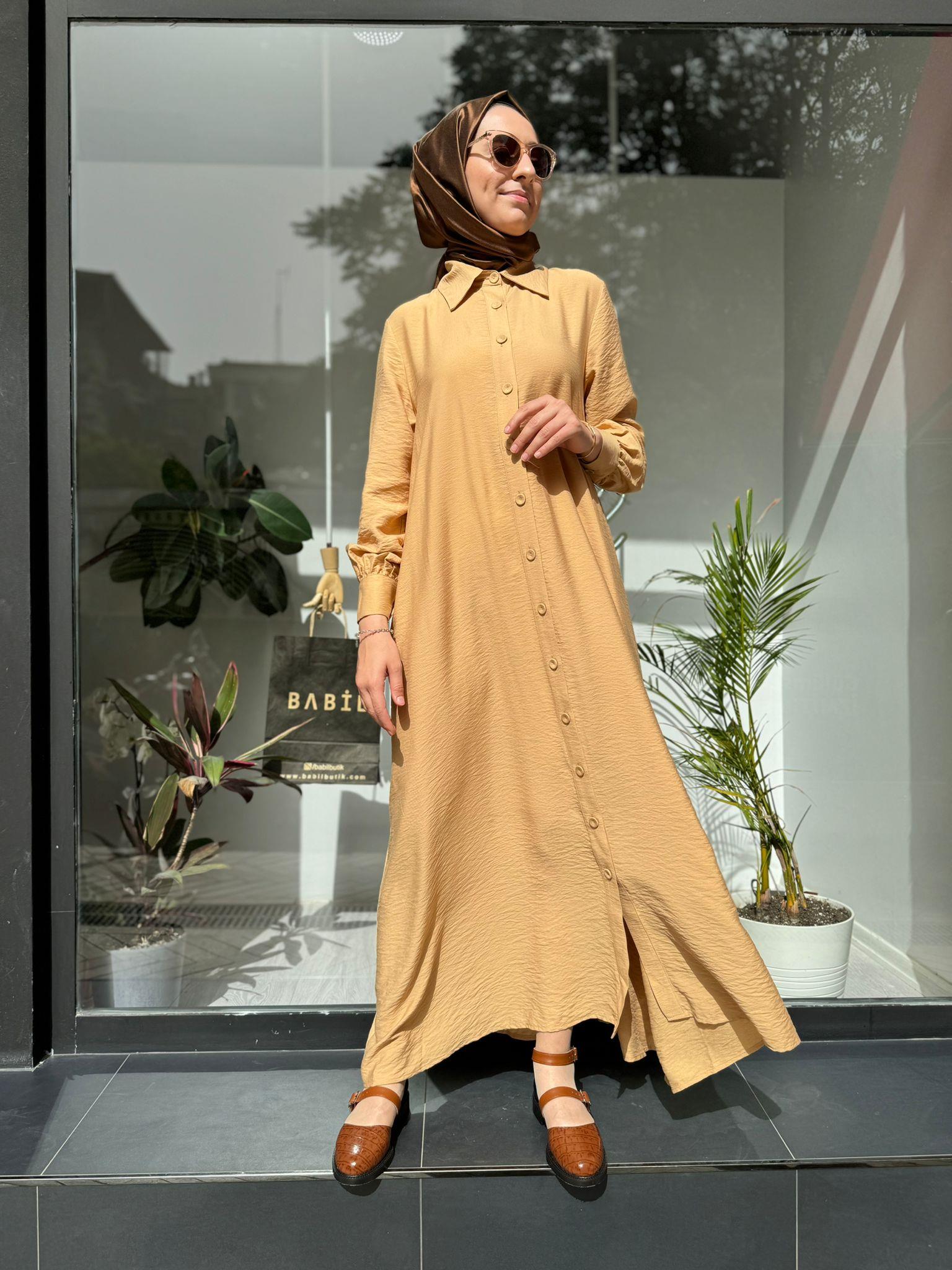 Muphon Lydia Elbise Bej 34040