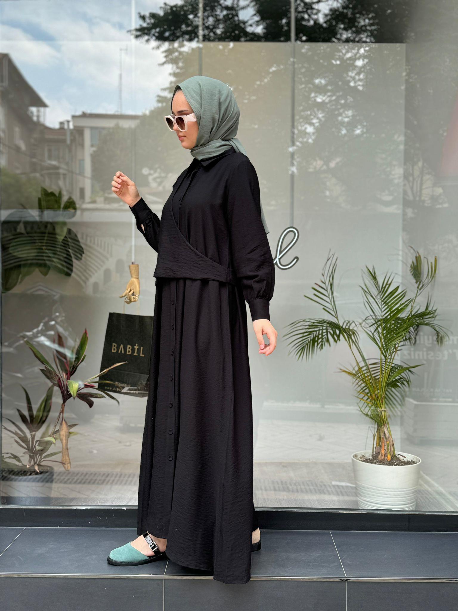 Muphon Lydia Elbise Siyah 34040