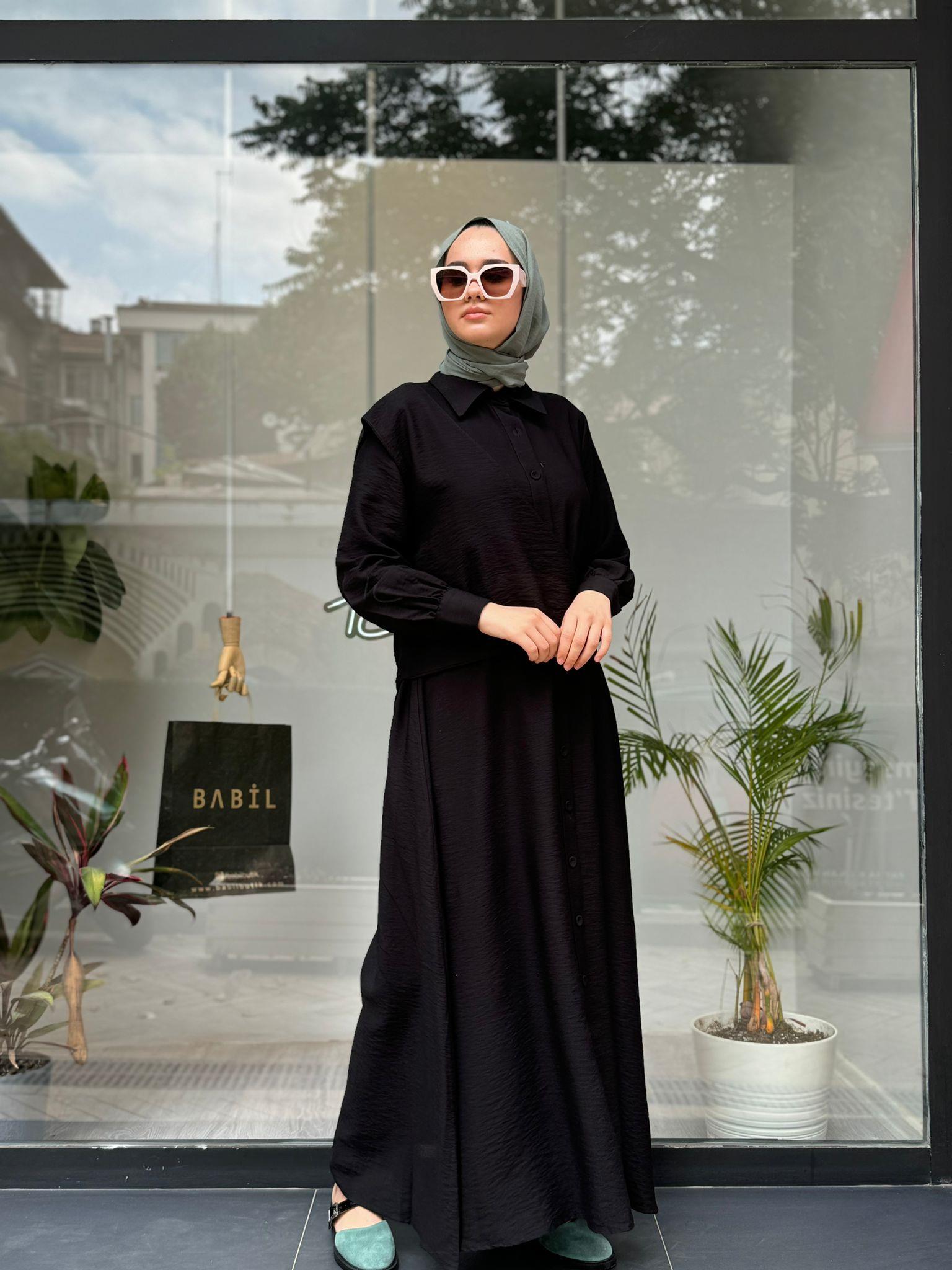 Muphon Lydia Elbise Siyah 34040