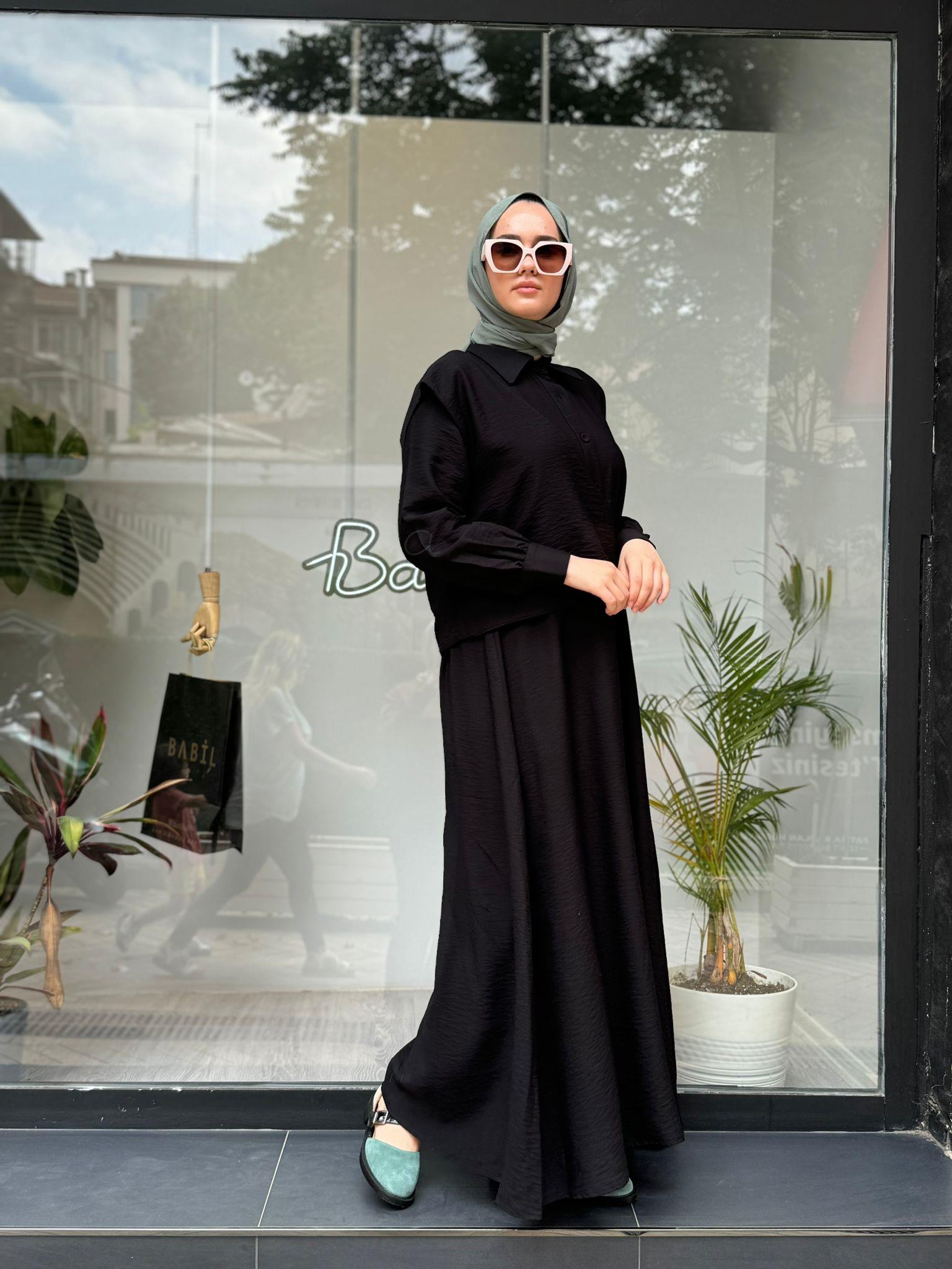 Muphon Lydia Elbise Siyah 34040