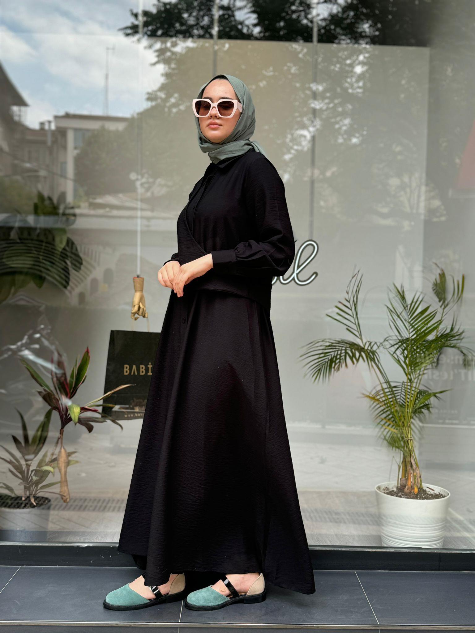 Muphon Lydia Elbise Siyah 34040