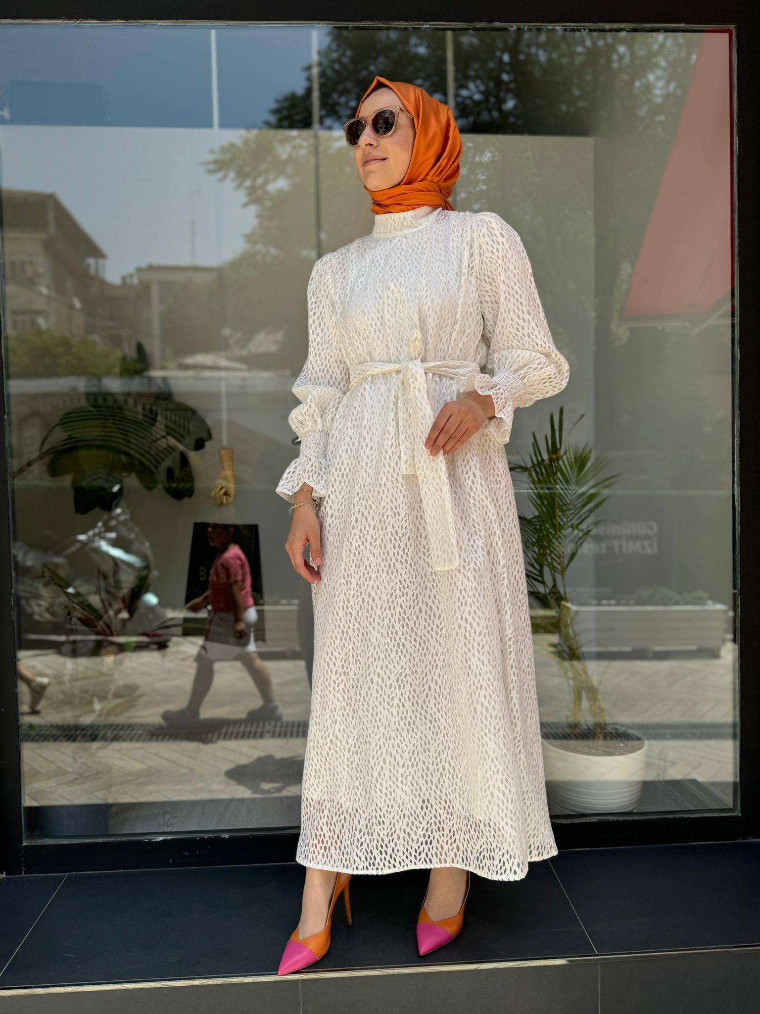 Muphon Redd Elbise Ekru 35060