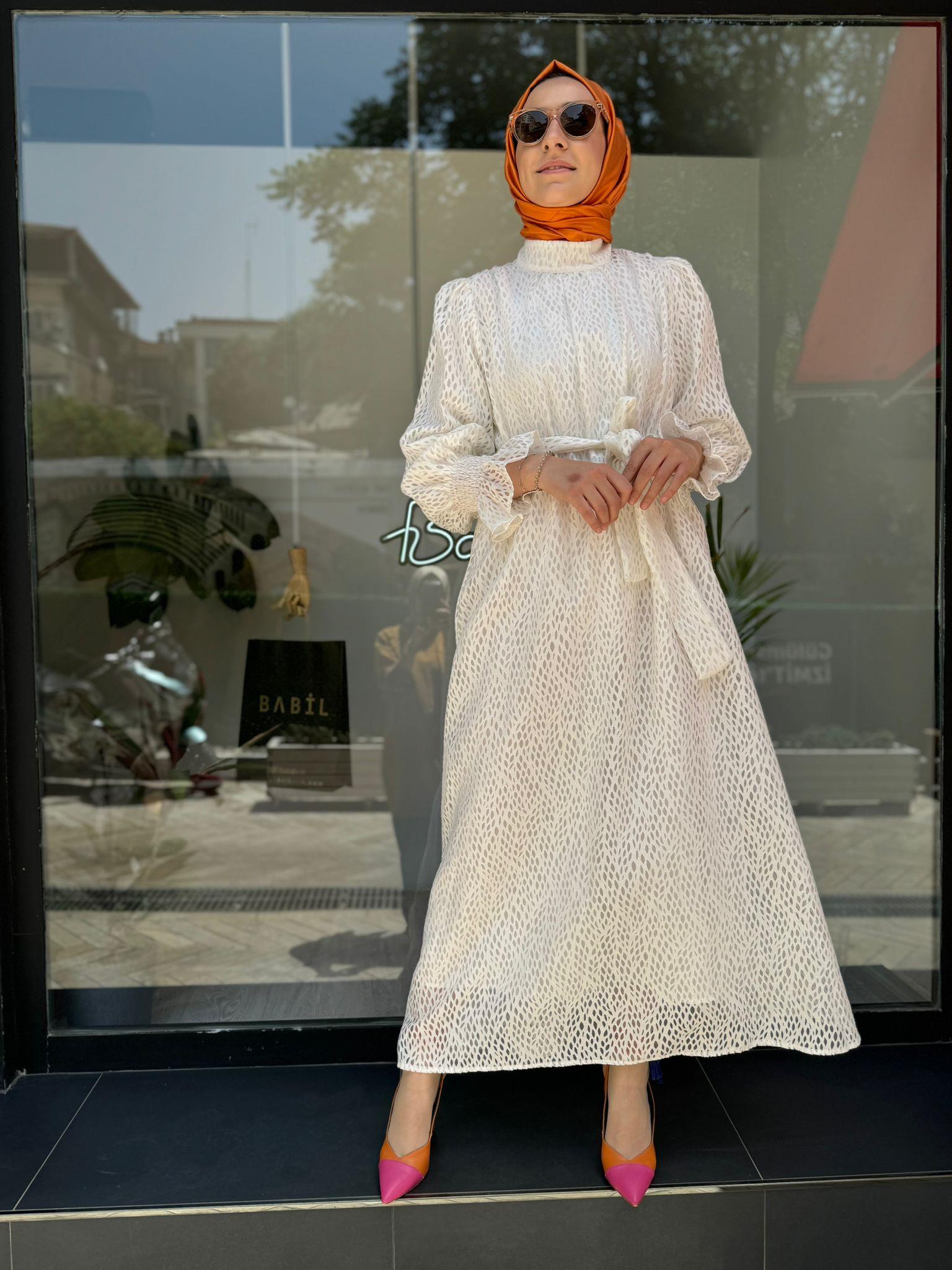 Muphon Redd Elbise Ekru 35060