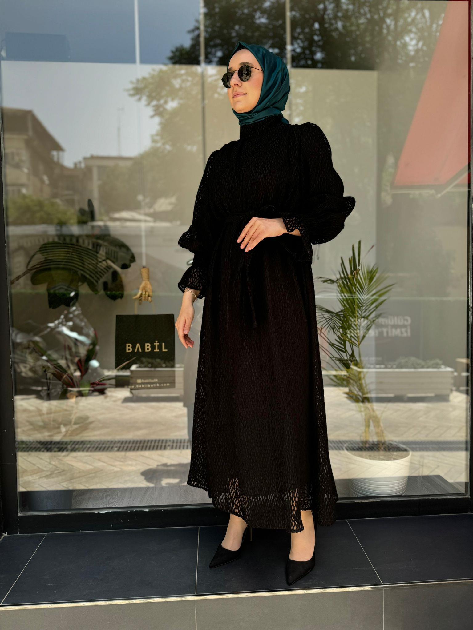 Muphon Redd Elbise Siyah 35060