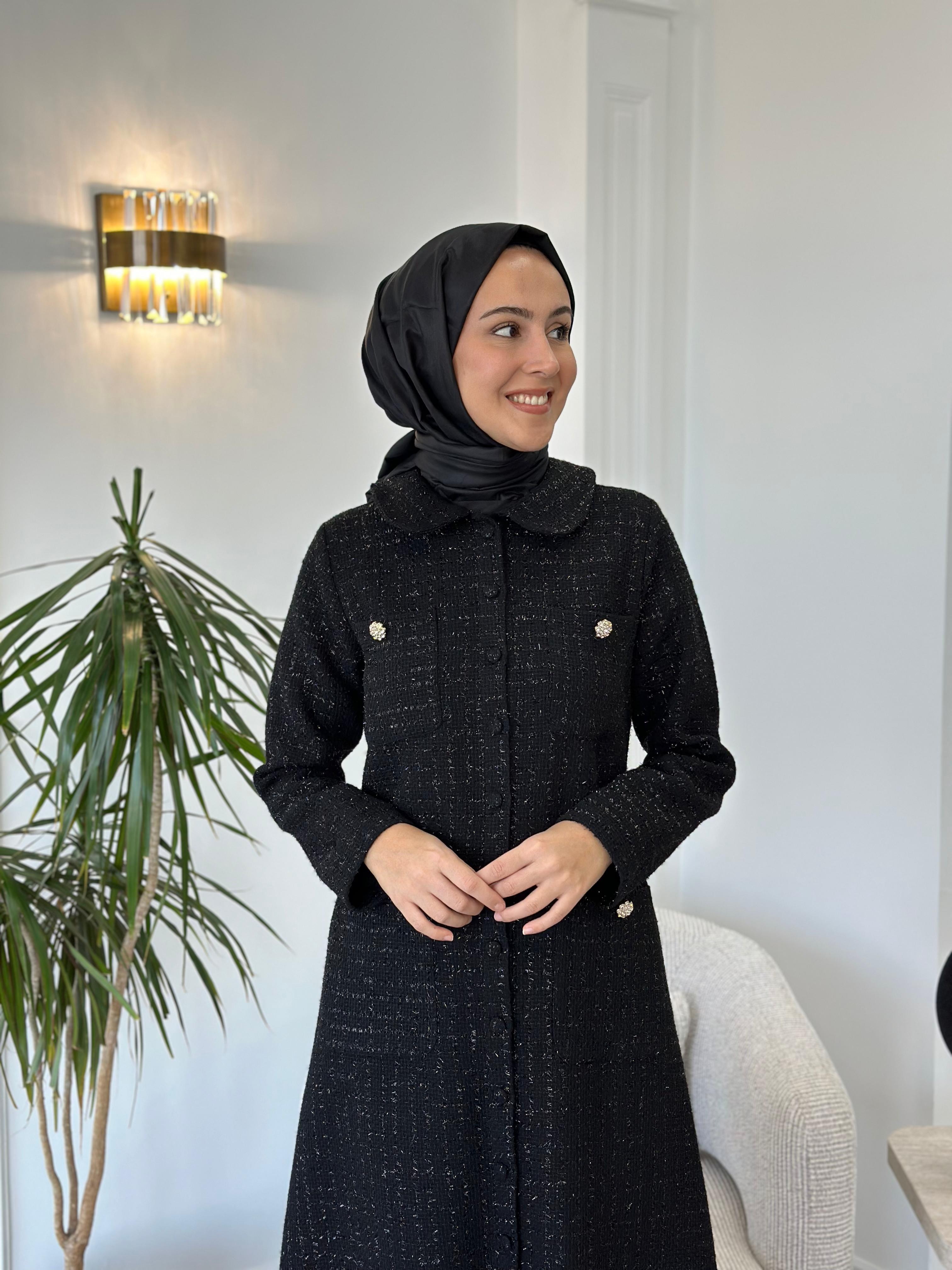 Niqozza Alda Tuvit Elbise Siyah 25fw50163