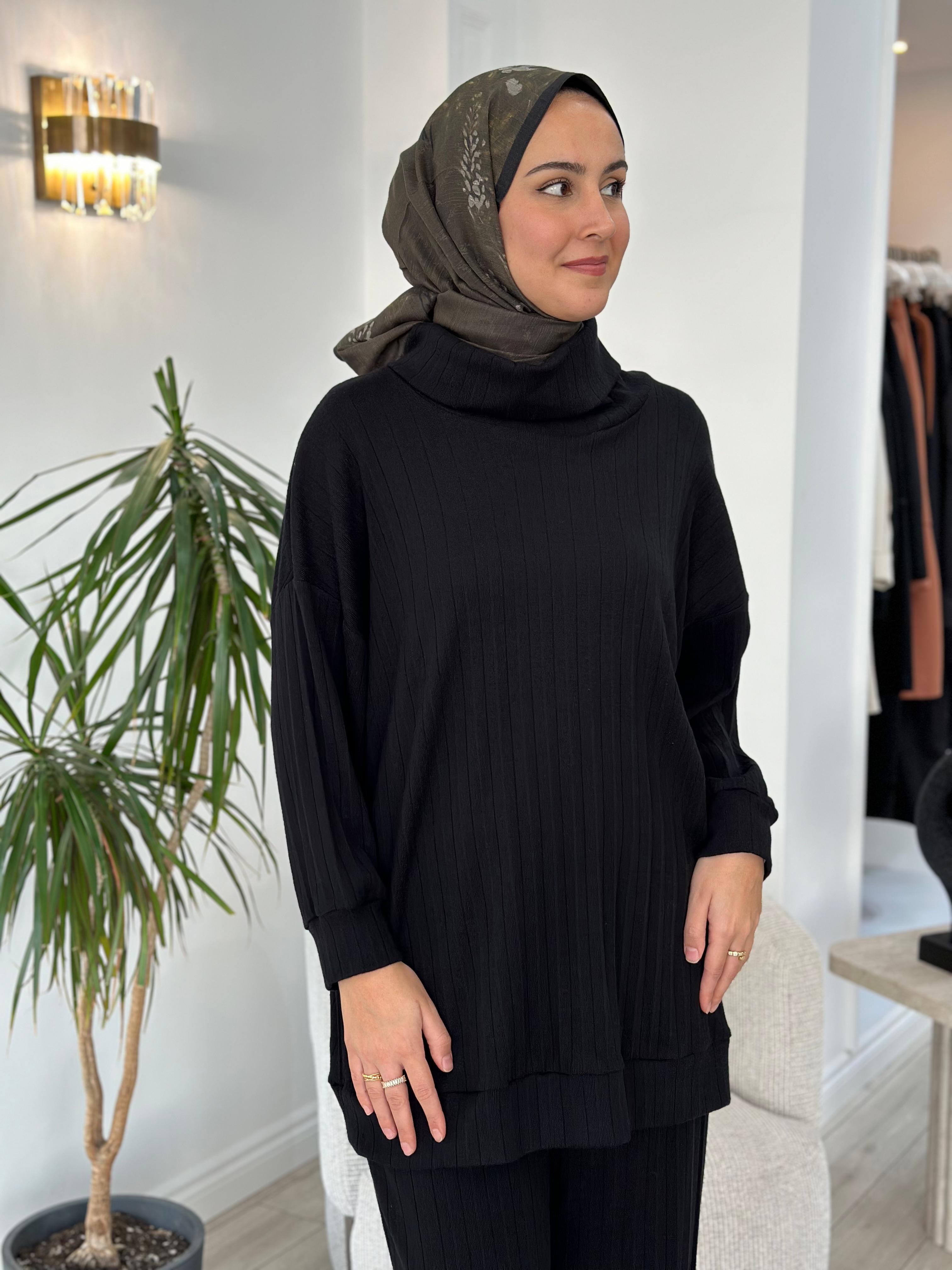 Niqozza Alessa Triko Takım Siyah 60115