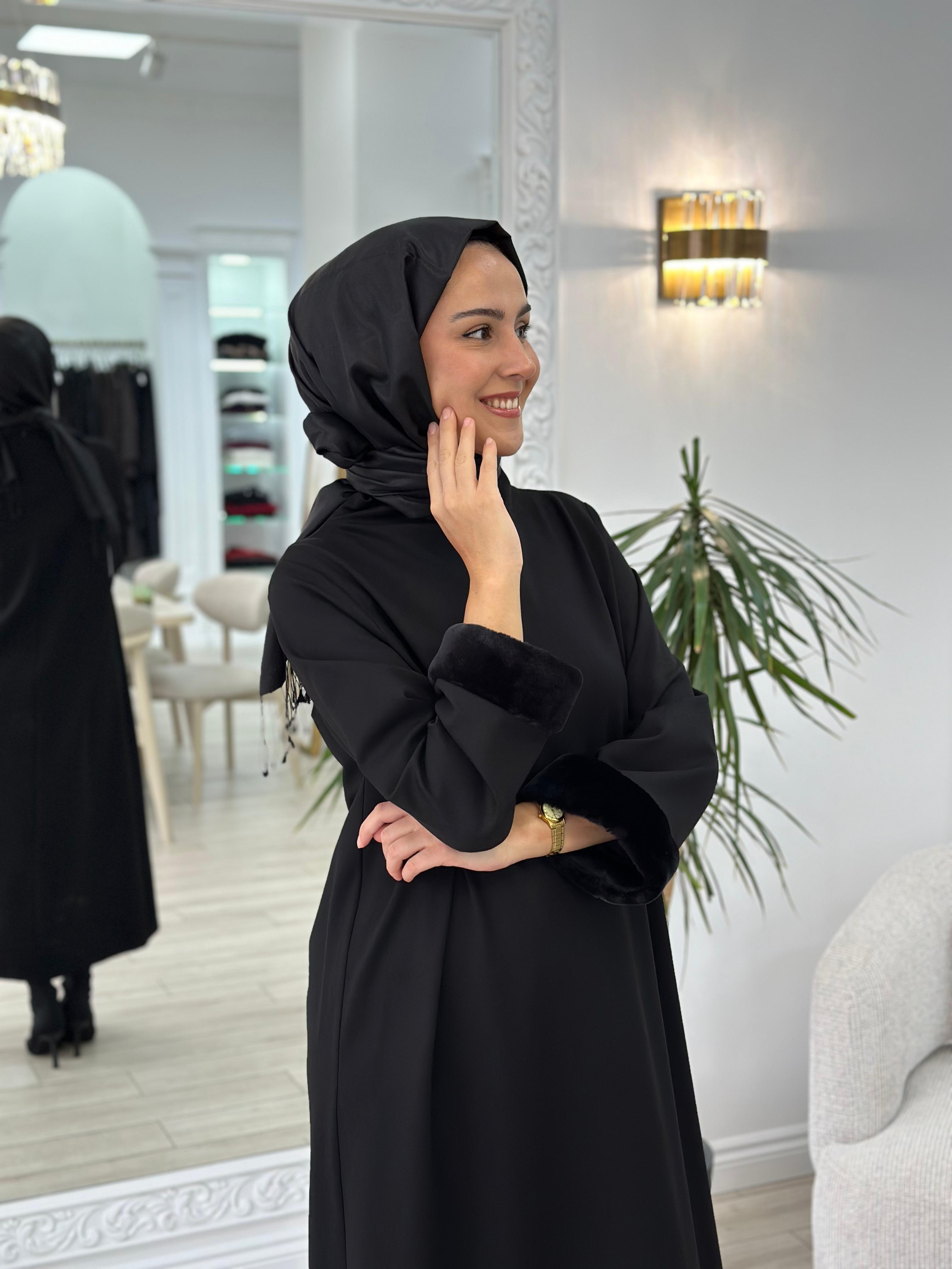 Niqozza Diamante Elbise Siyah nq25fw-50152