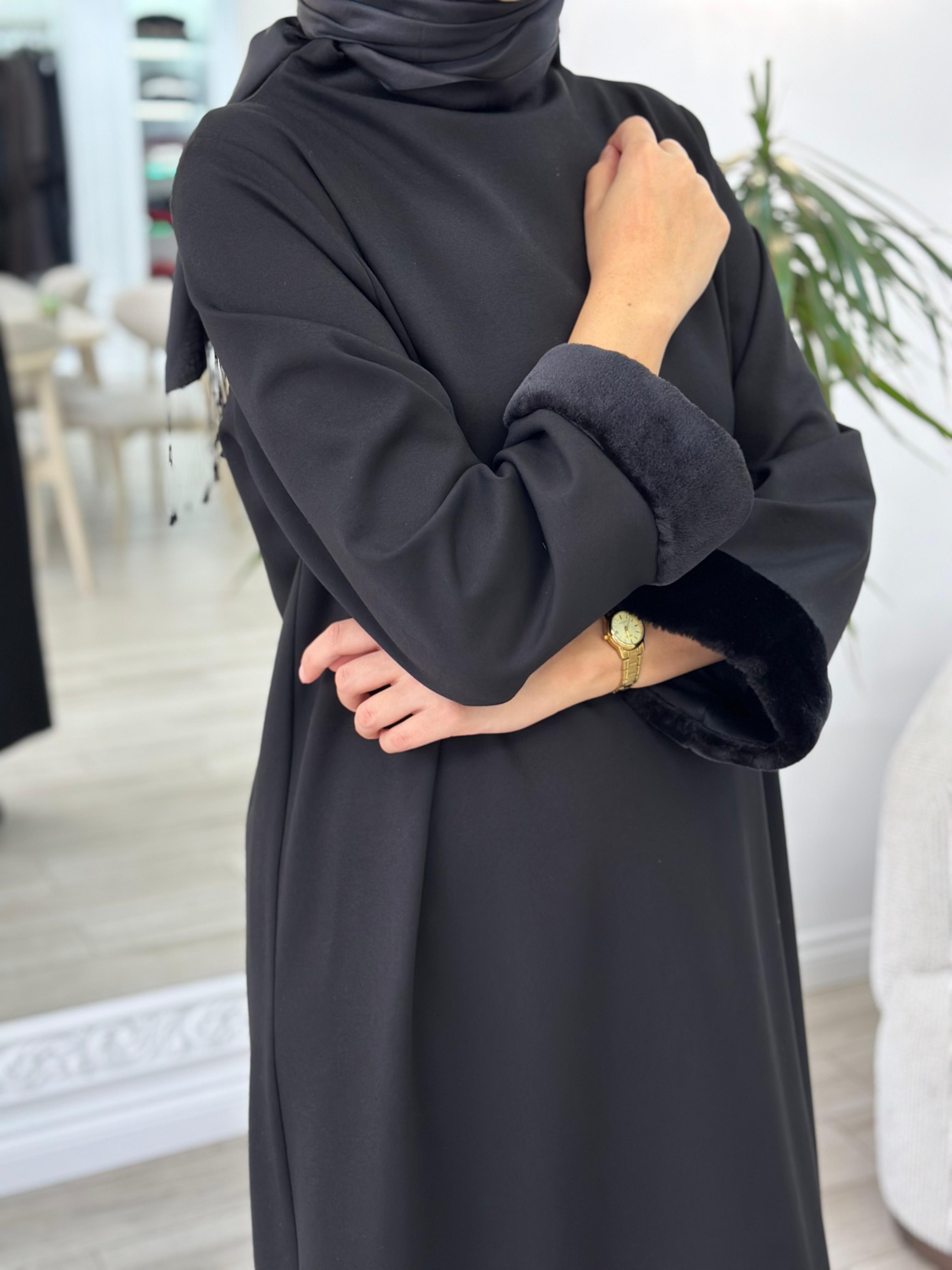 Niqozza Diamante Elbise Siyah nq25fw-50152