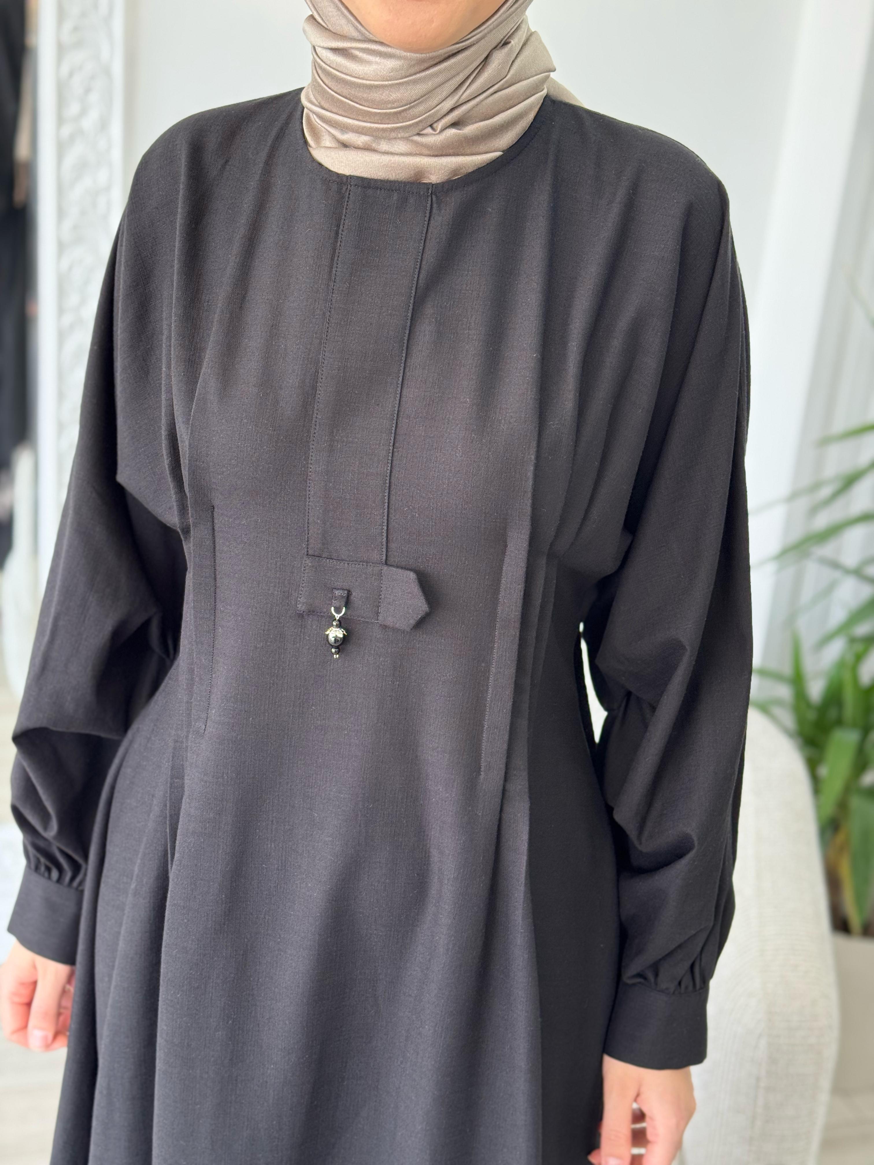Niqozza Fausta Pul Nakışlı Elbise Siyah 25ss50187