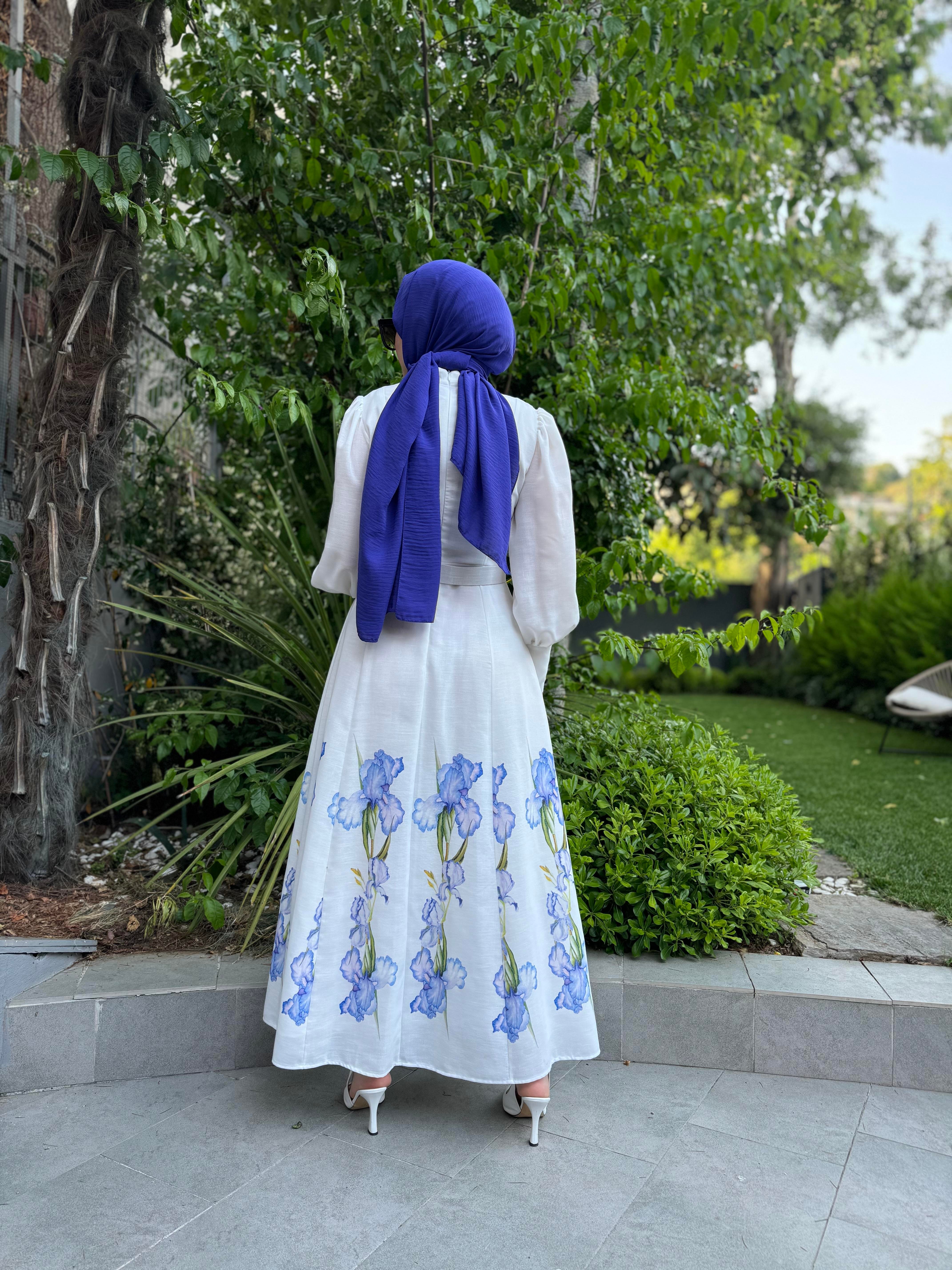 Niqozza Lilac Elbise Beyaz NQ24ss50136