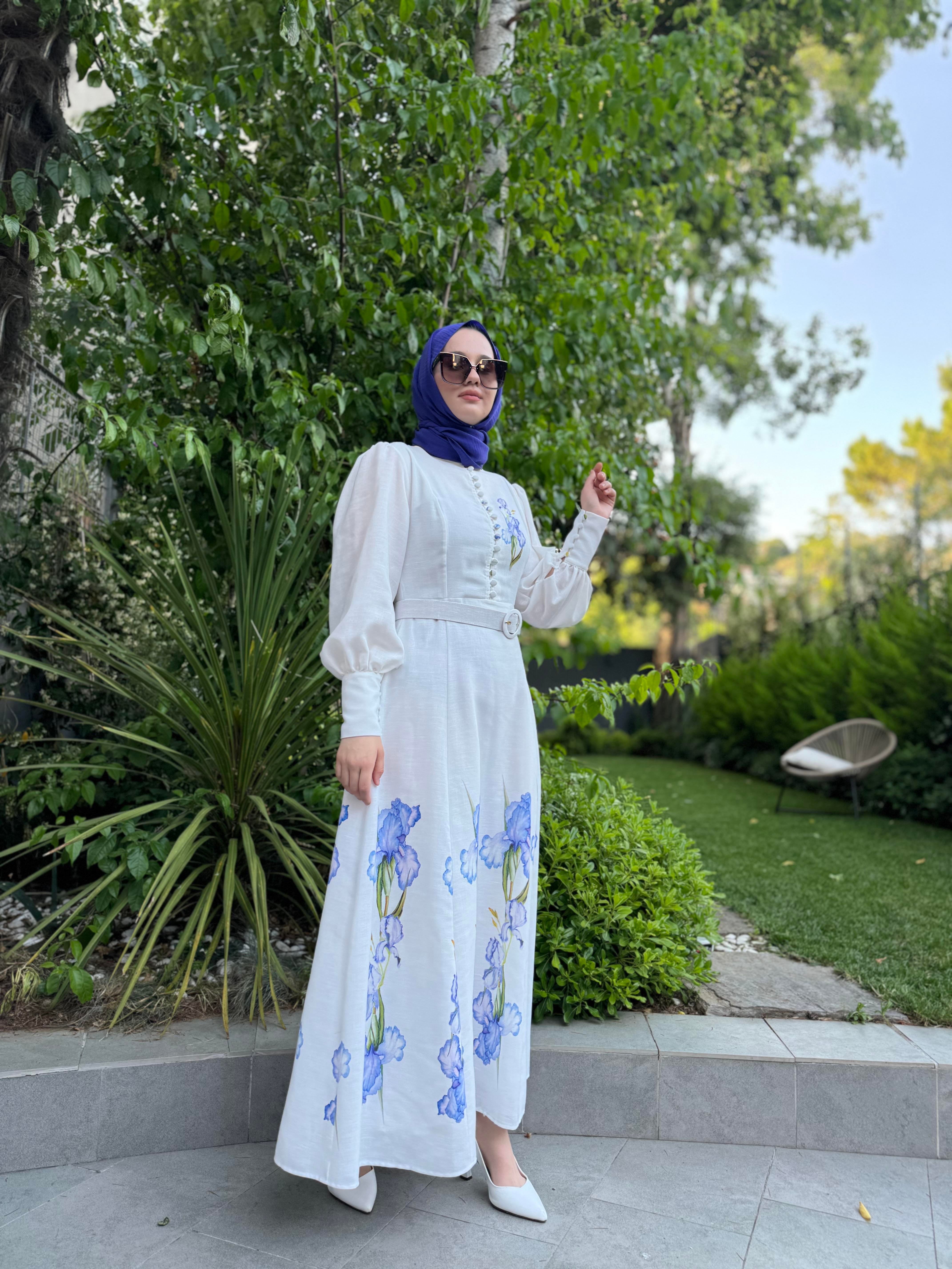 Niqozza Lilac Elbise Beyaz NQ24ss50136
