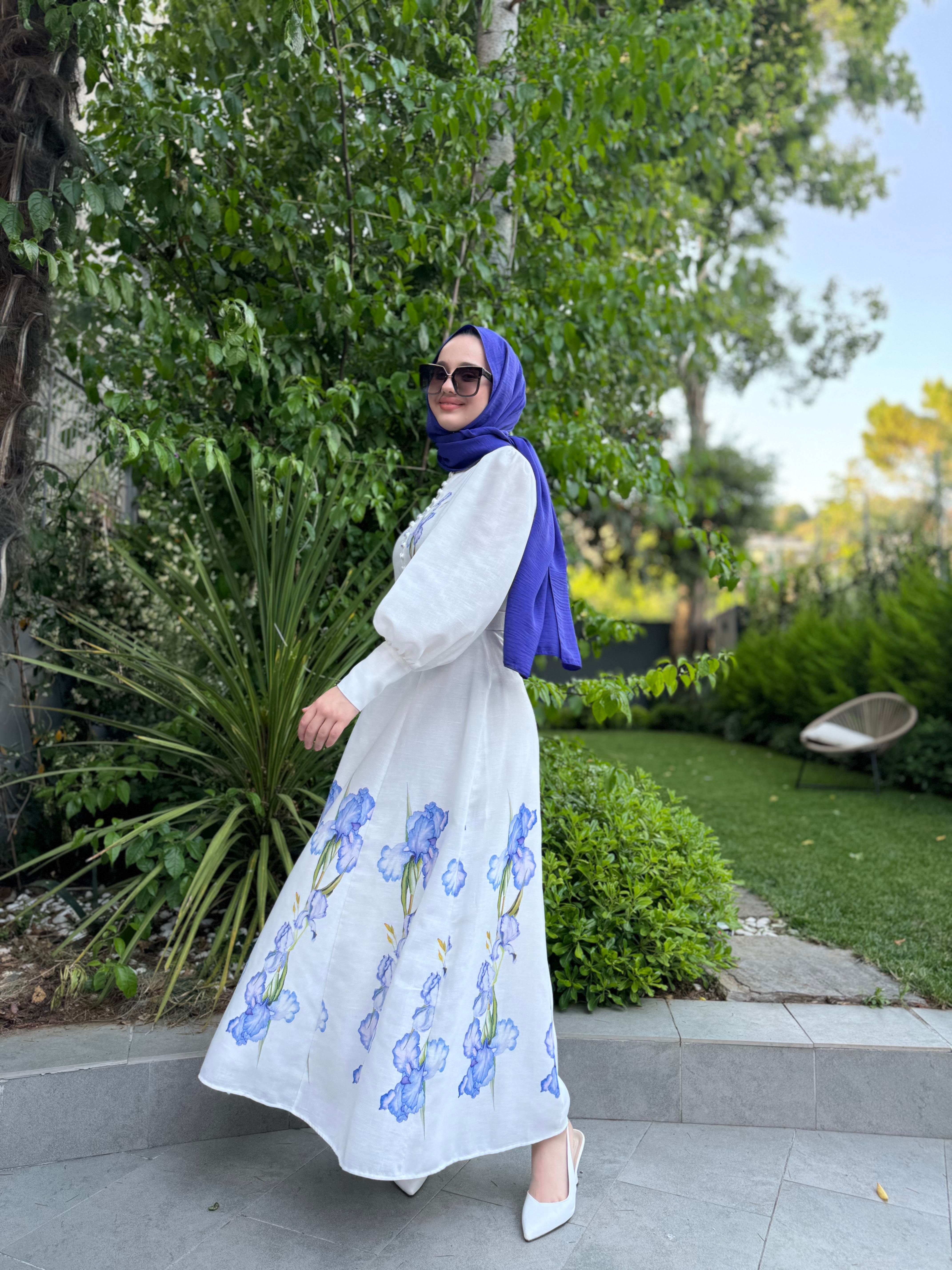 Niqozza Lilac Elbise Beyaz NQ24ss50136