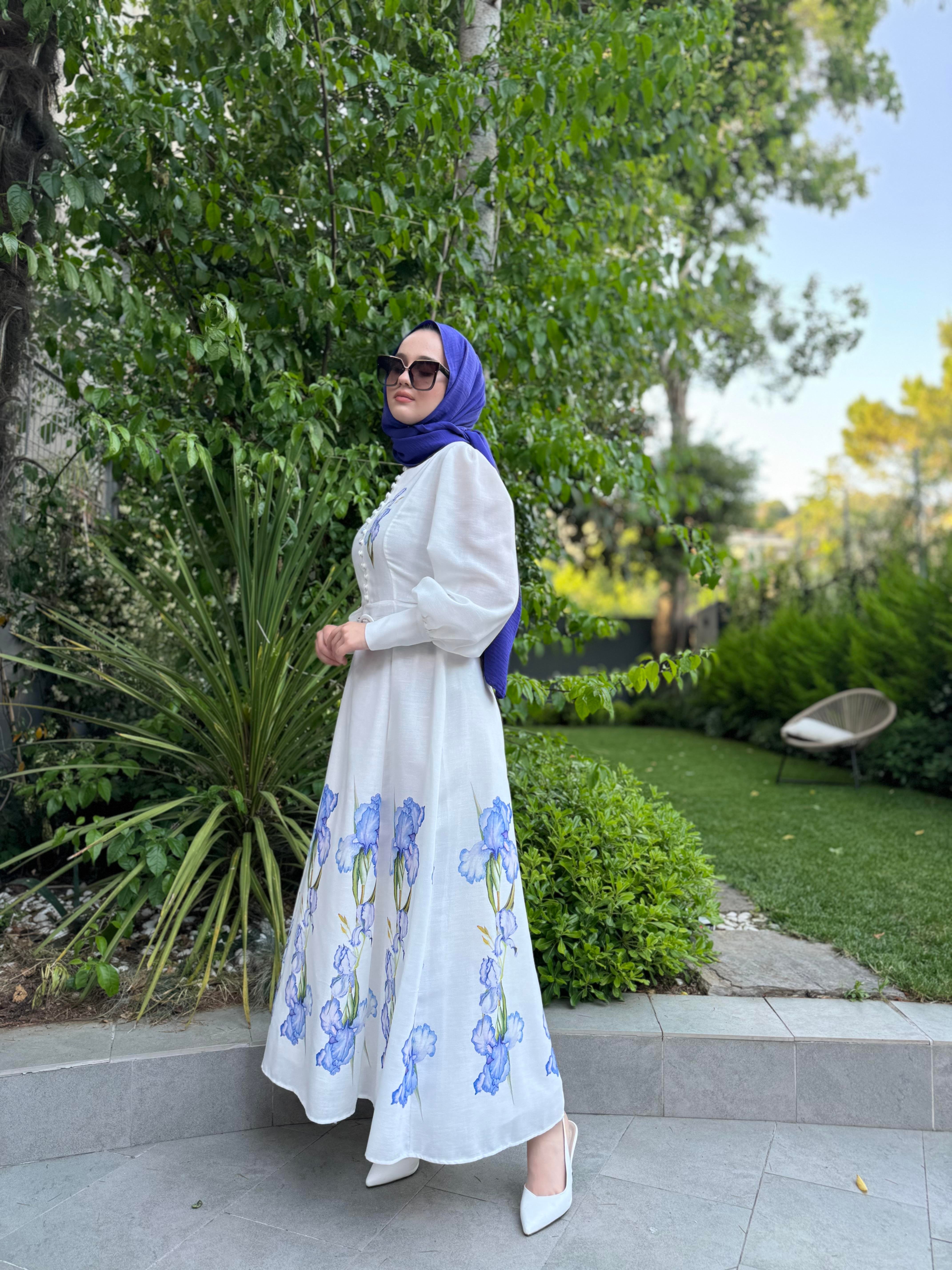 Niqozza Lilac Elbise Beyaz NQ24ss50136
