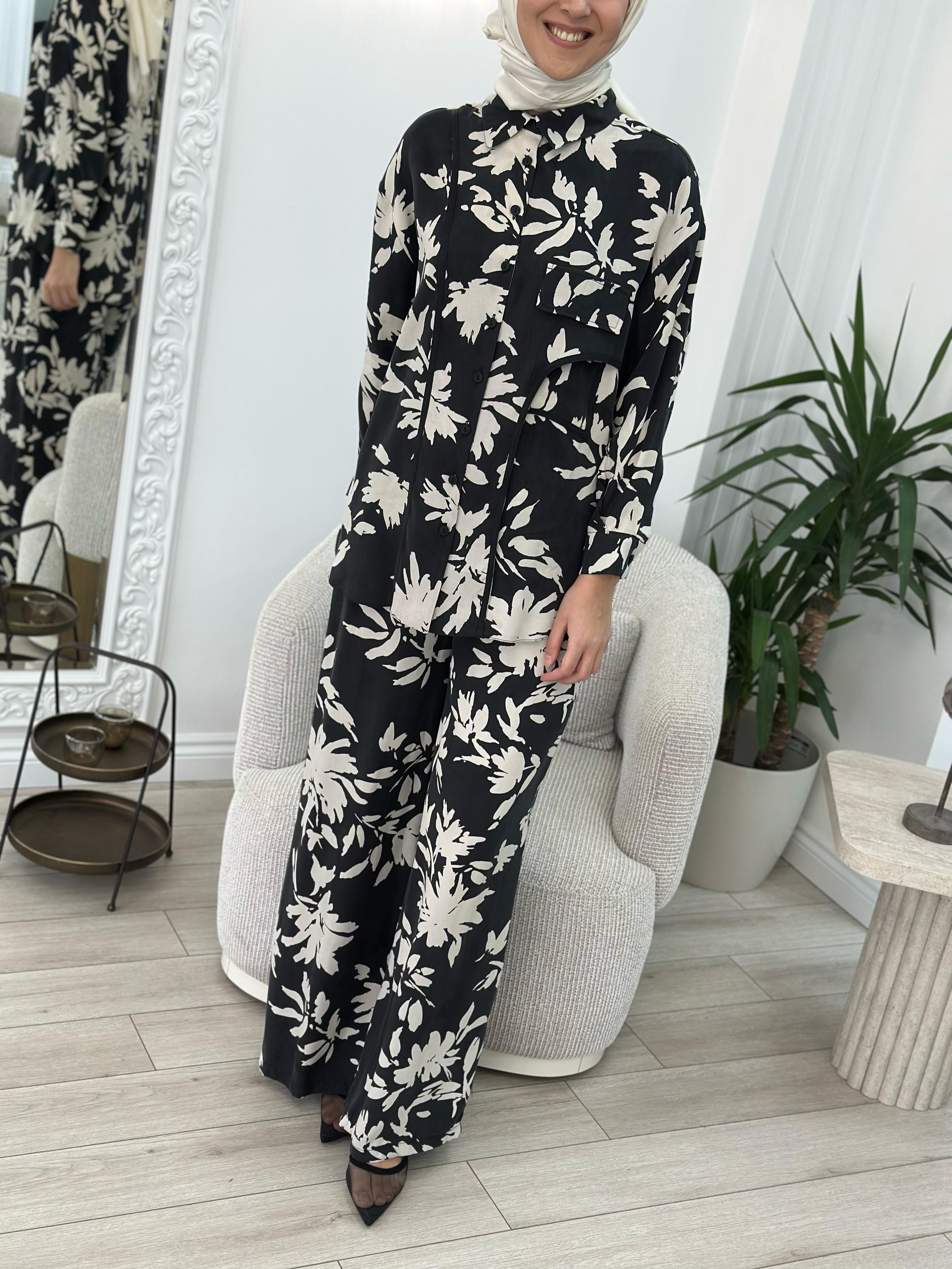 Niqozza Lonicera İpek Pantolon Takım 25ss60170