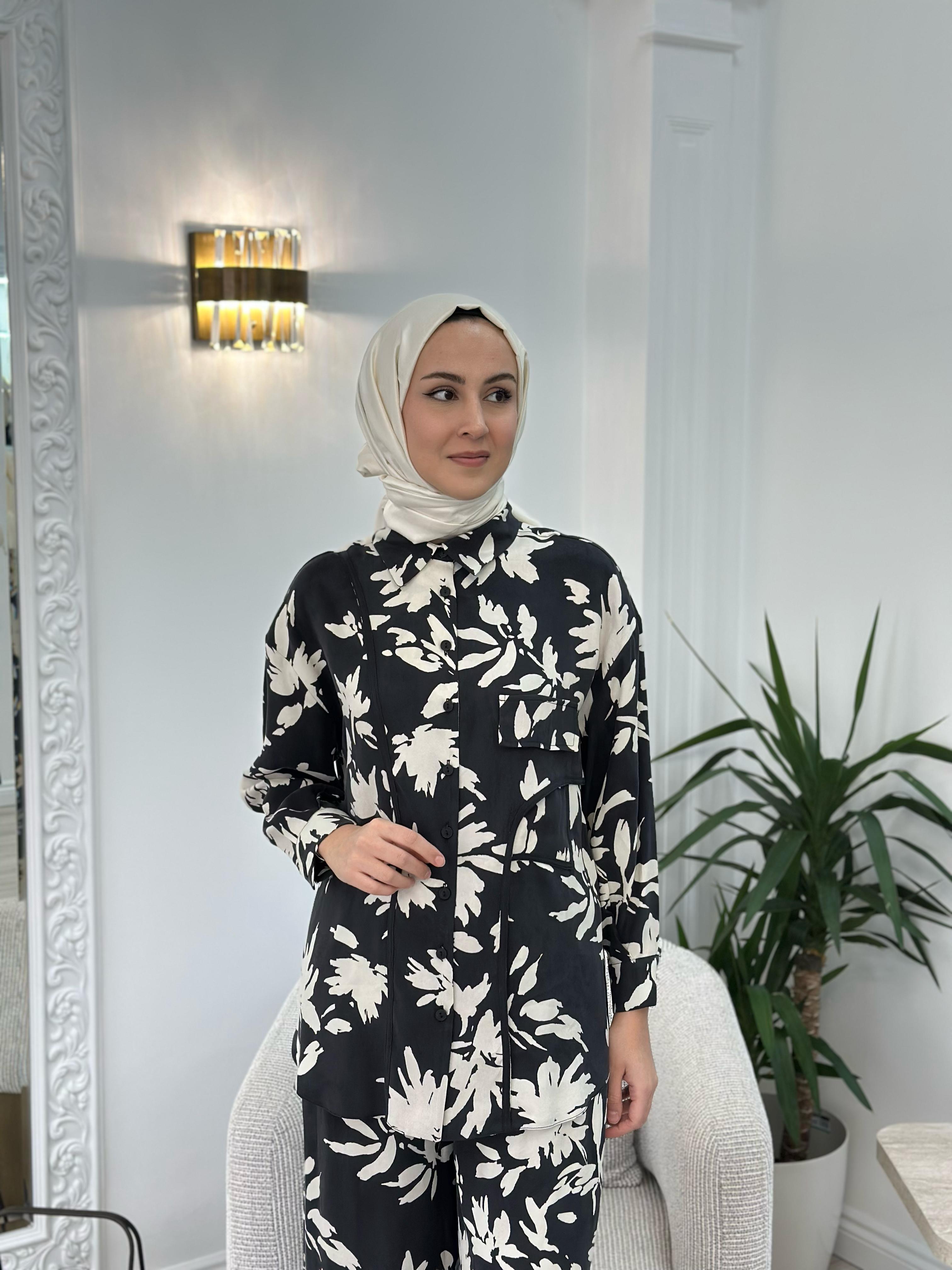 Niqozza Lonicera İpek Pantolon Takım 25ss60170