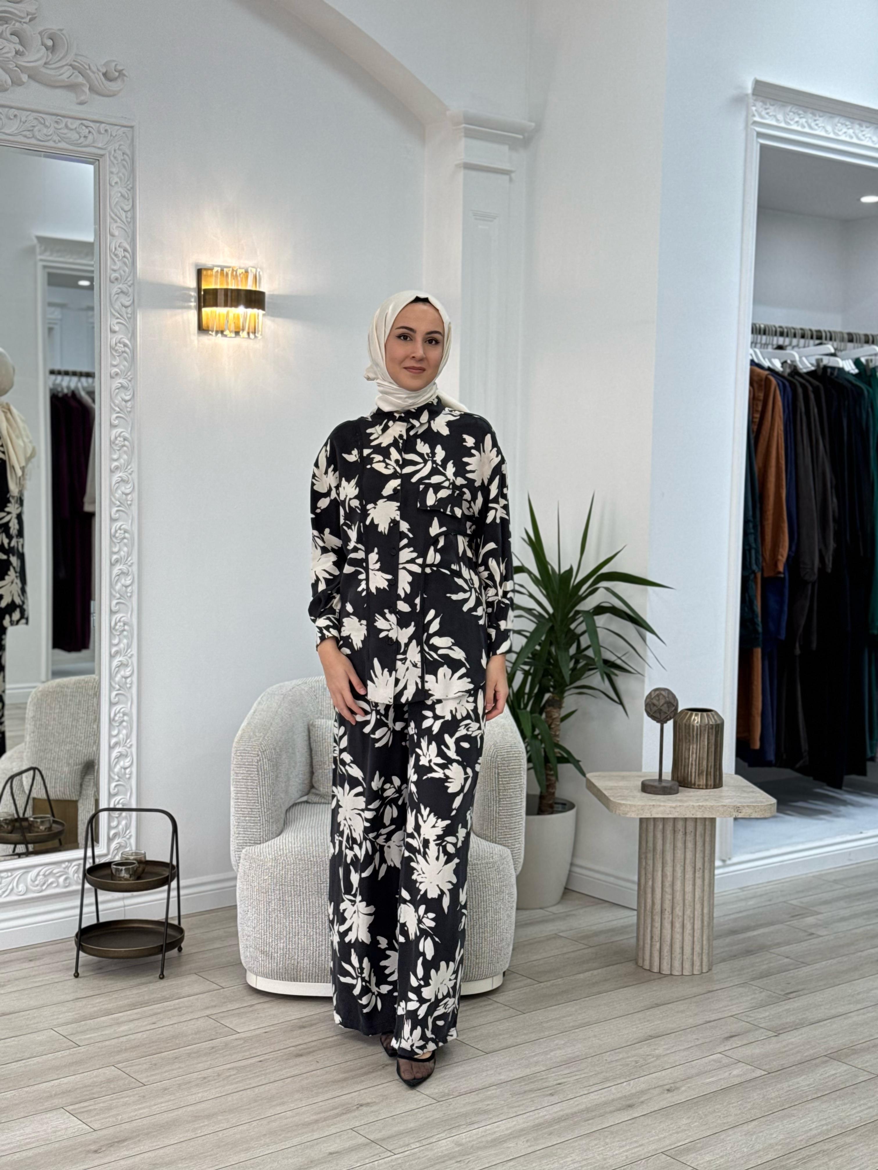 Niqozza Lonicera İpek Pantolon Takım 25ss60170