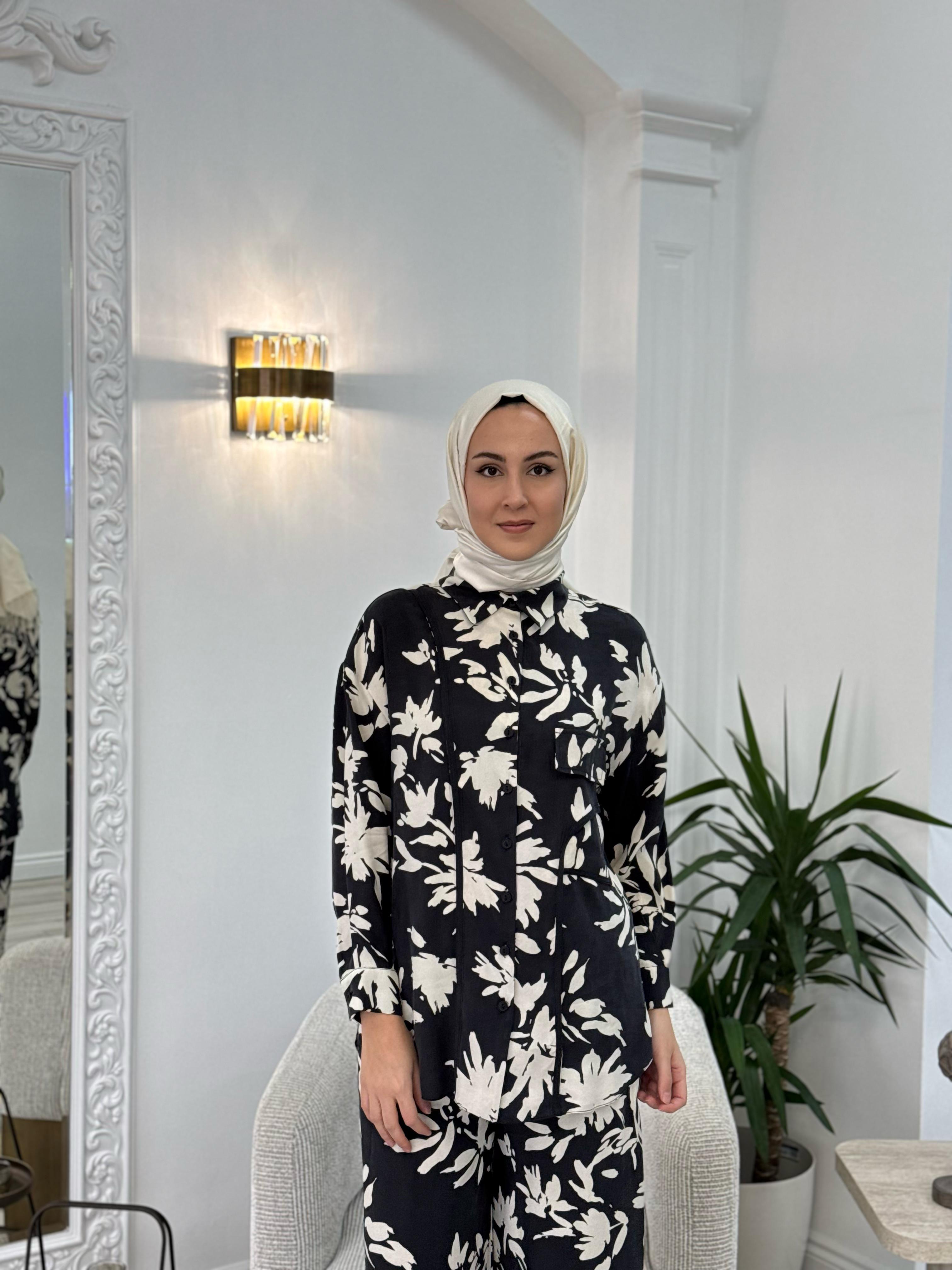 Niqozza Lonicera İpek Pantolon Takım 25ss60170