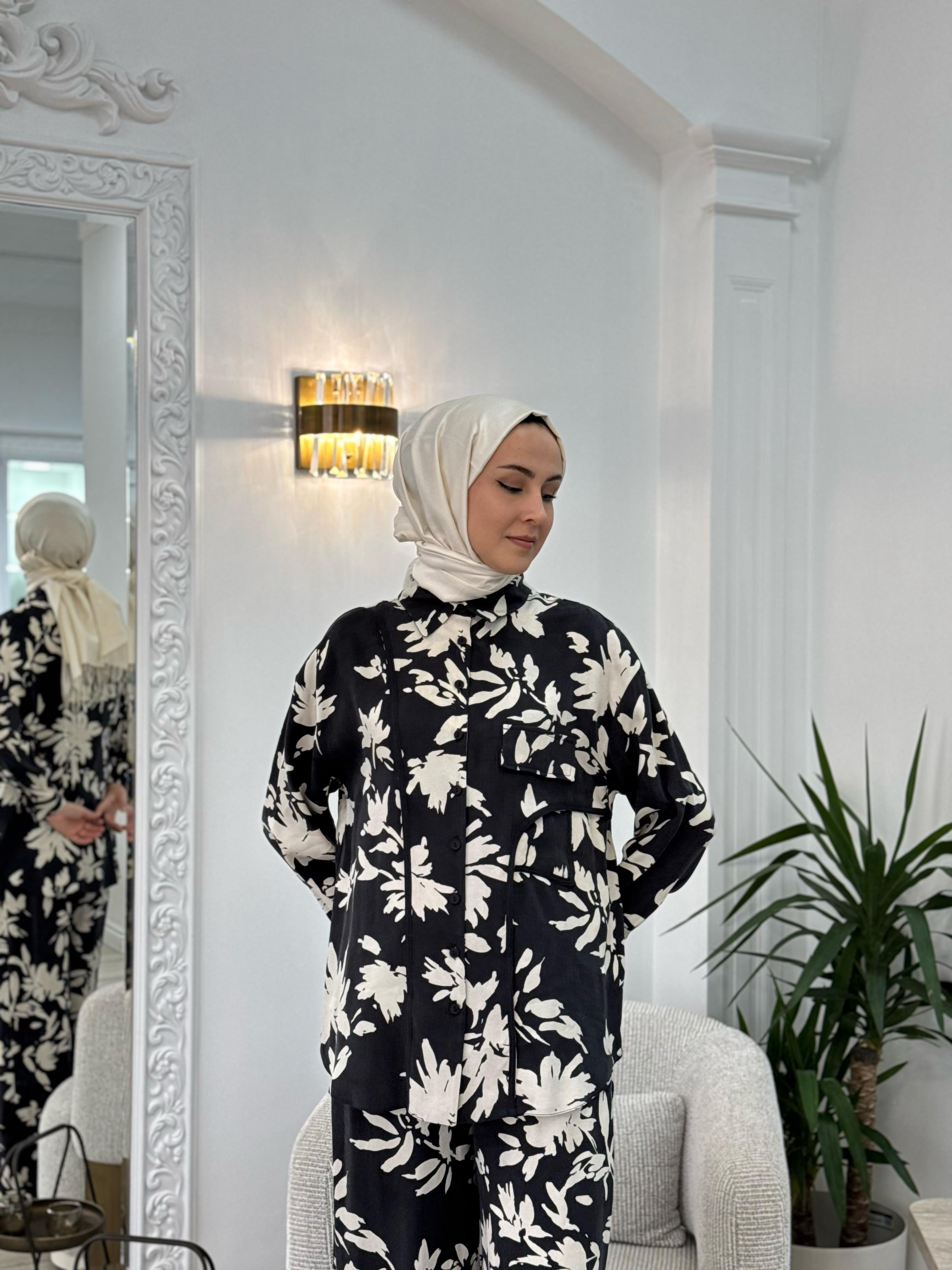 Niqozza Lonicera İpek Pantolon Takım 25ss60170