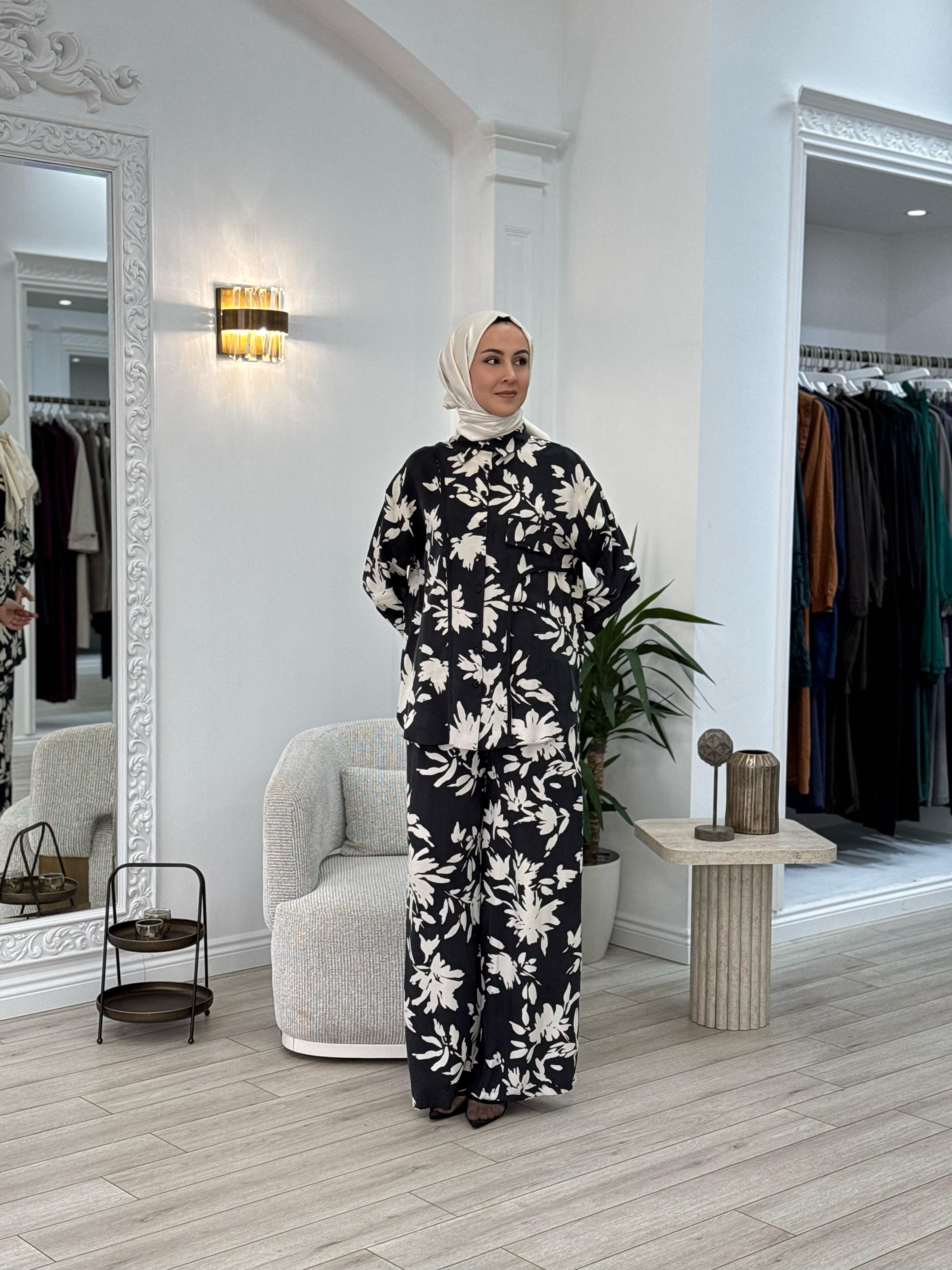 Niqozza Lonicera İpek Pantolon Takım 25ss60170
