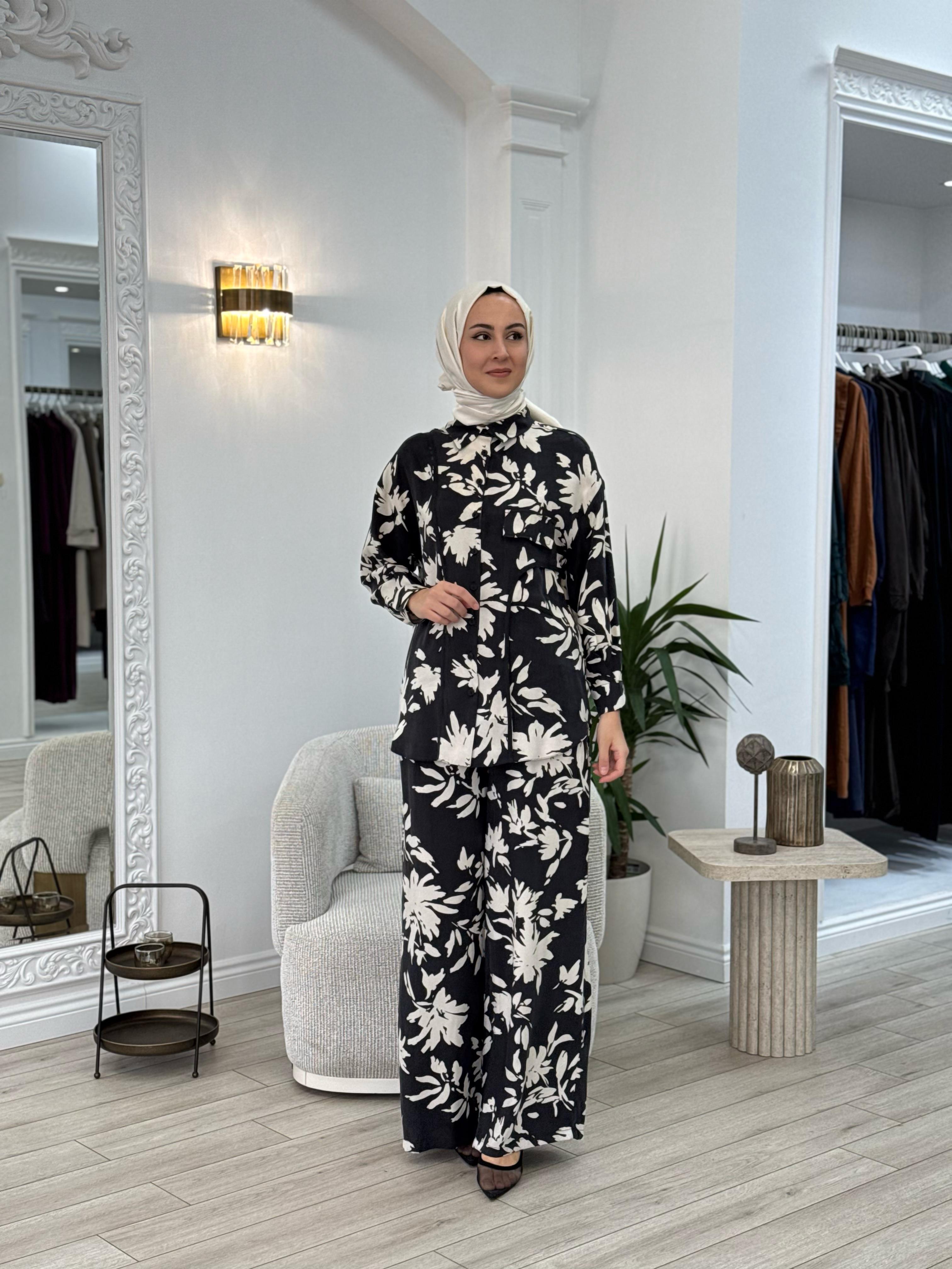 Niqozza Lonicera İpek Pantolon Takım 25ss60170