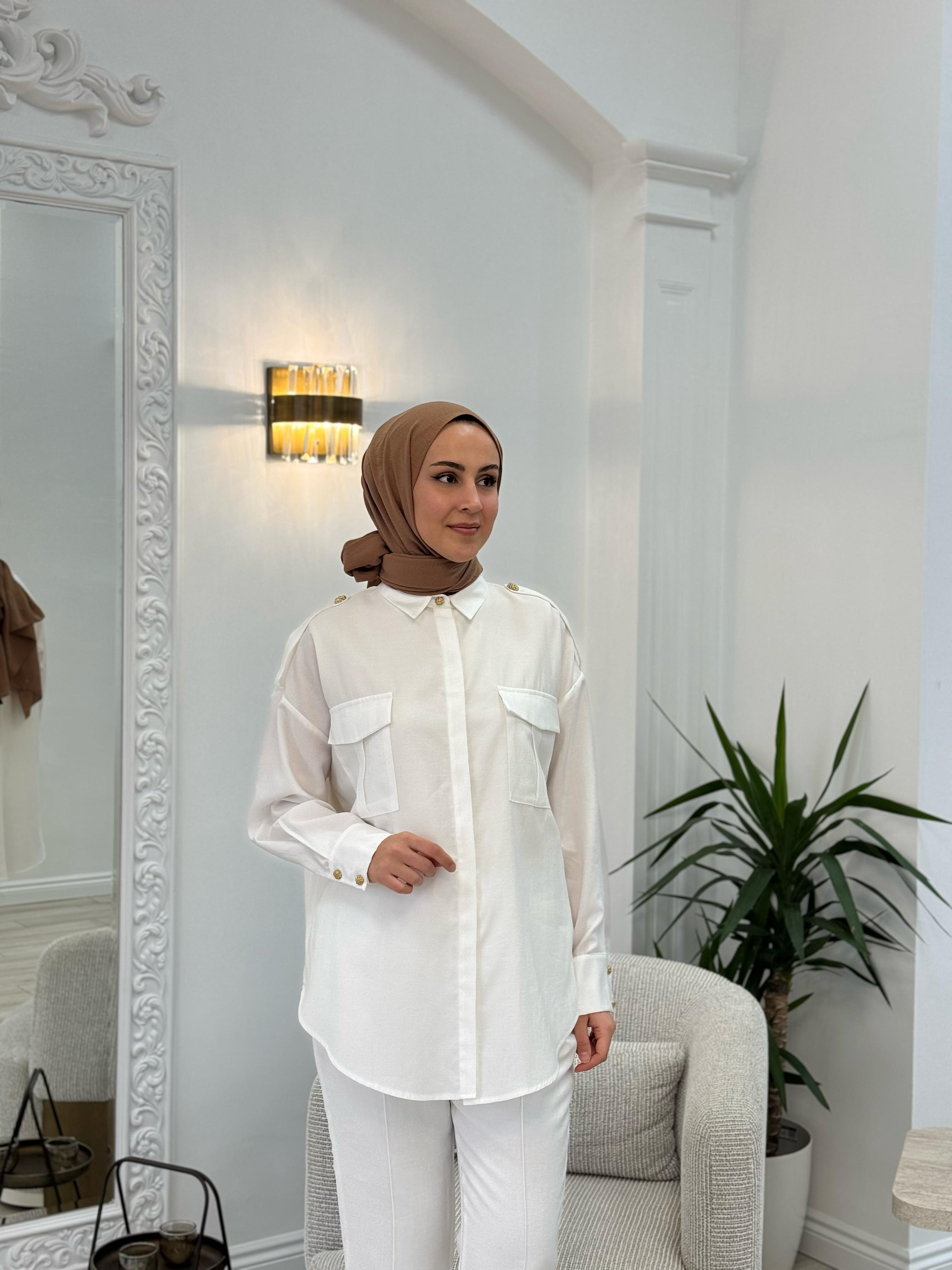 Niqozza Lucida Pantolon Takım Beyaz 60096