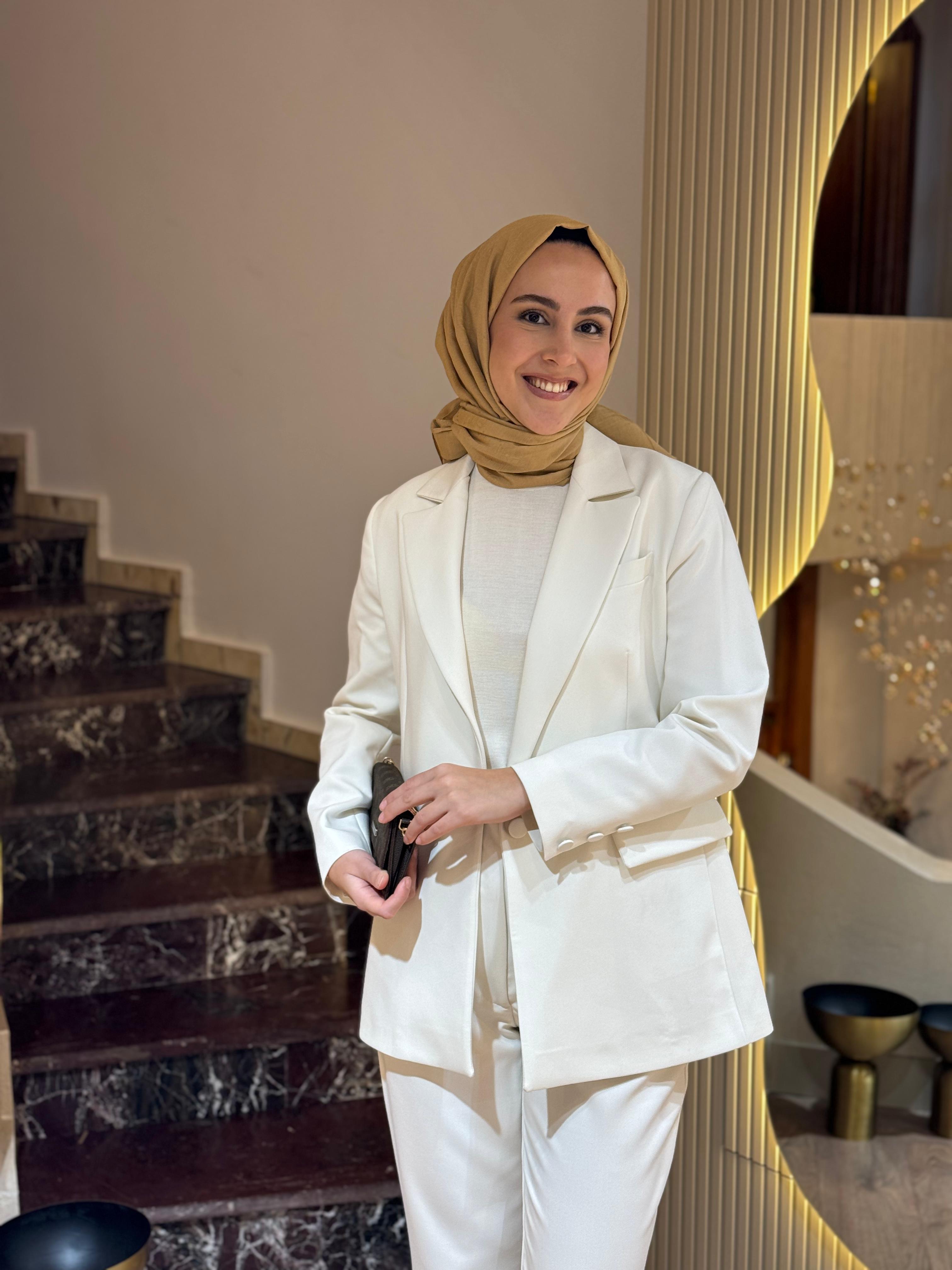 Niqozza Perla Blazer Takım Ekru nq25fw-60132