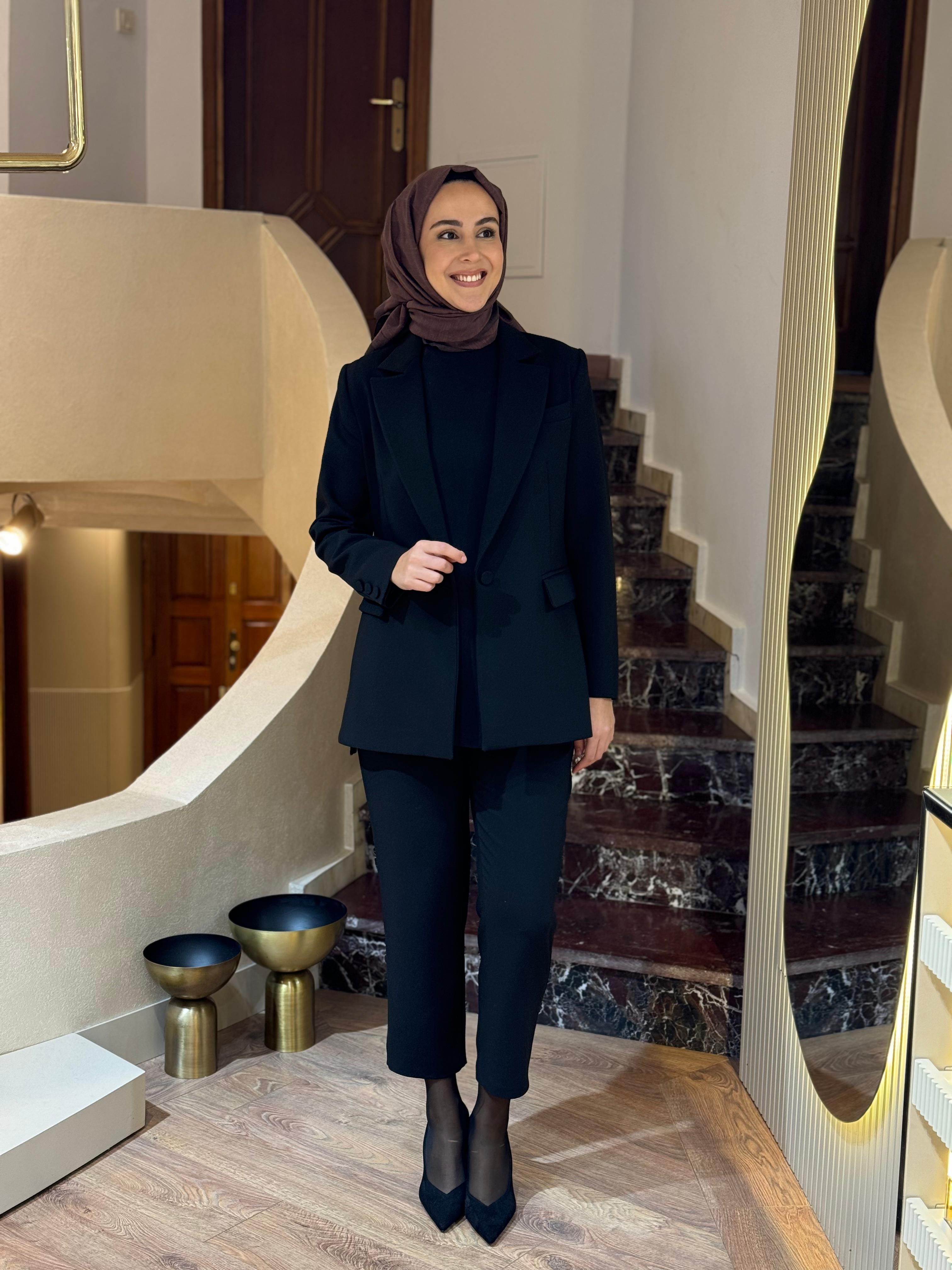 Niqozza Perla Blazer Takım Siyah nq25fw-60132
