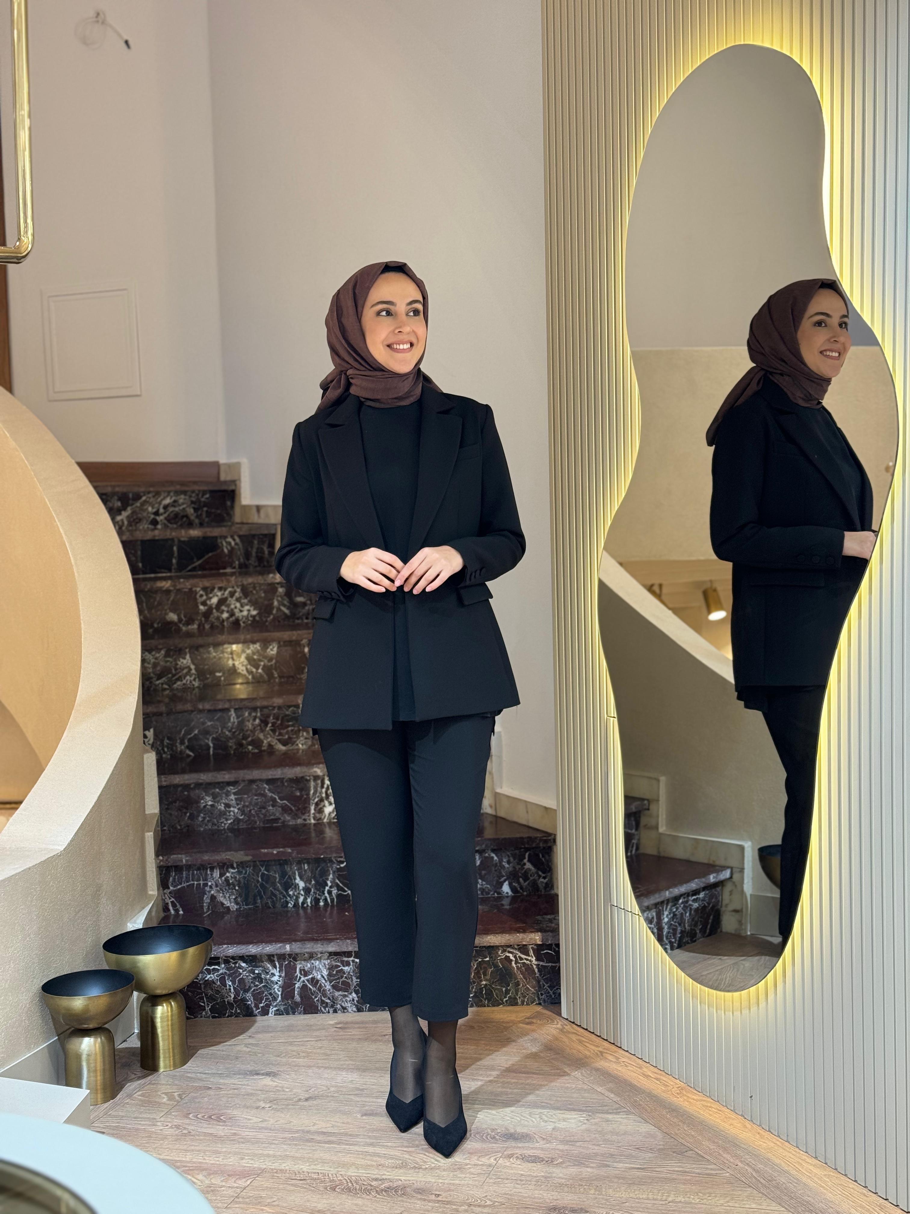 Niqozza Perla Blazer Takım Siyah nq25fw-60132