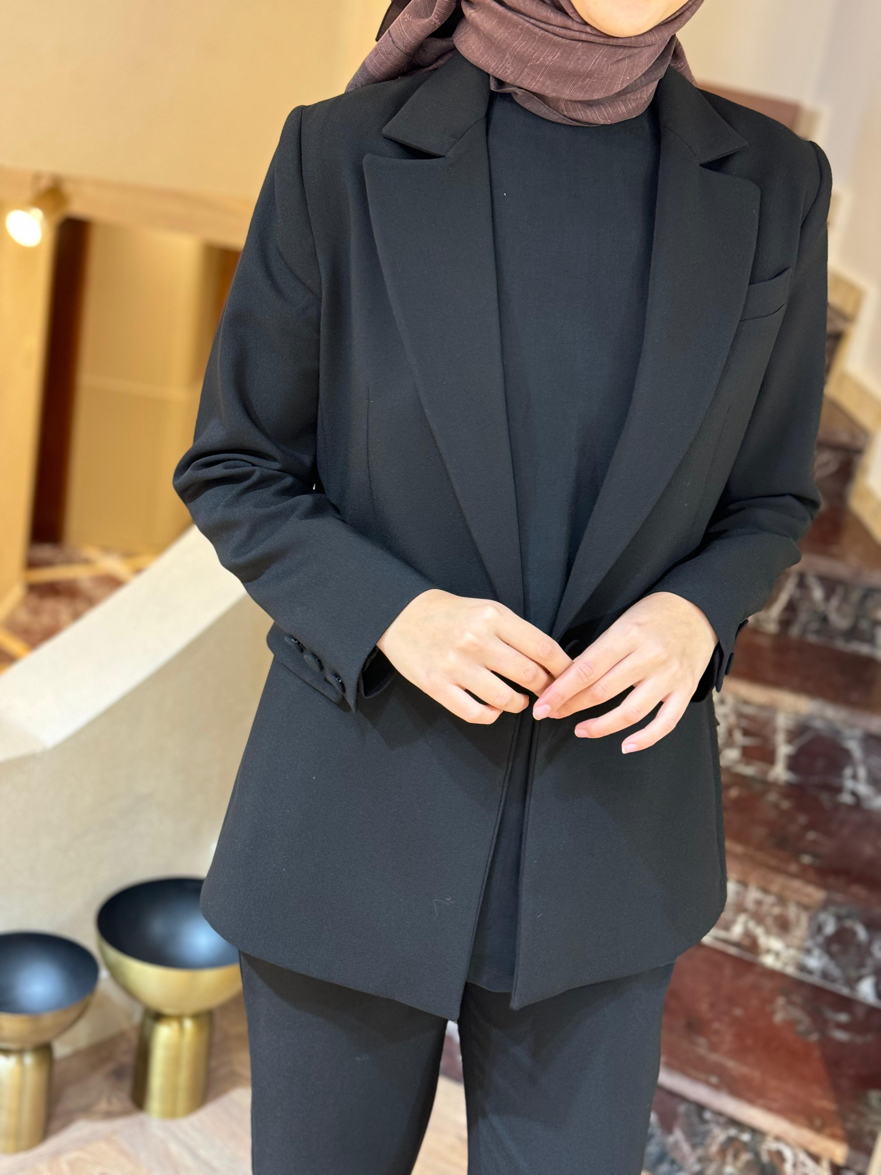 Niqozza Perla Blazer Takım Siyah nq25fw-60132