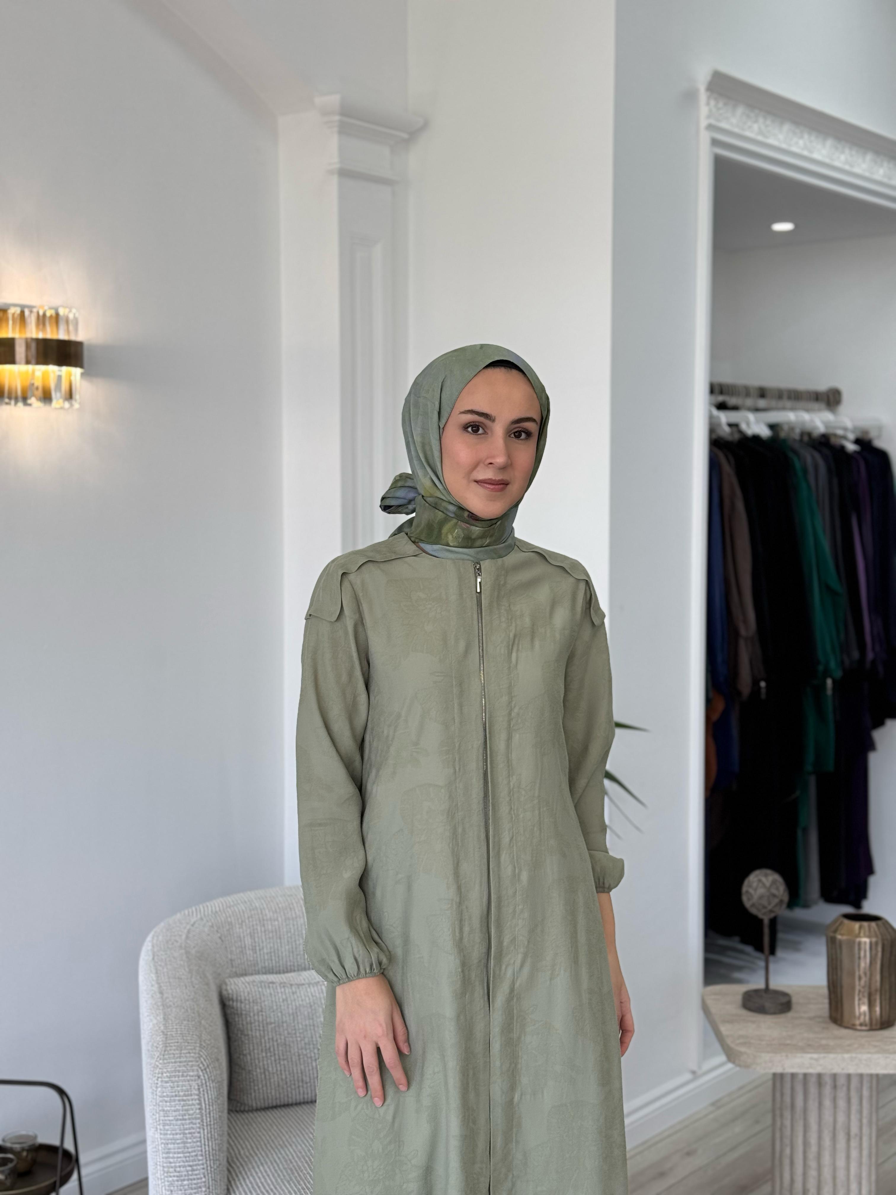 Niqozza Salvia Fermuarlı Elbise Çağla Yeşili 25ss50189