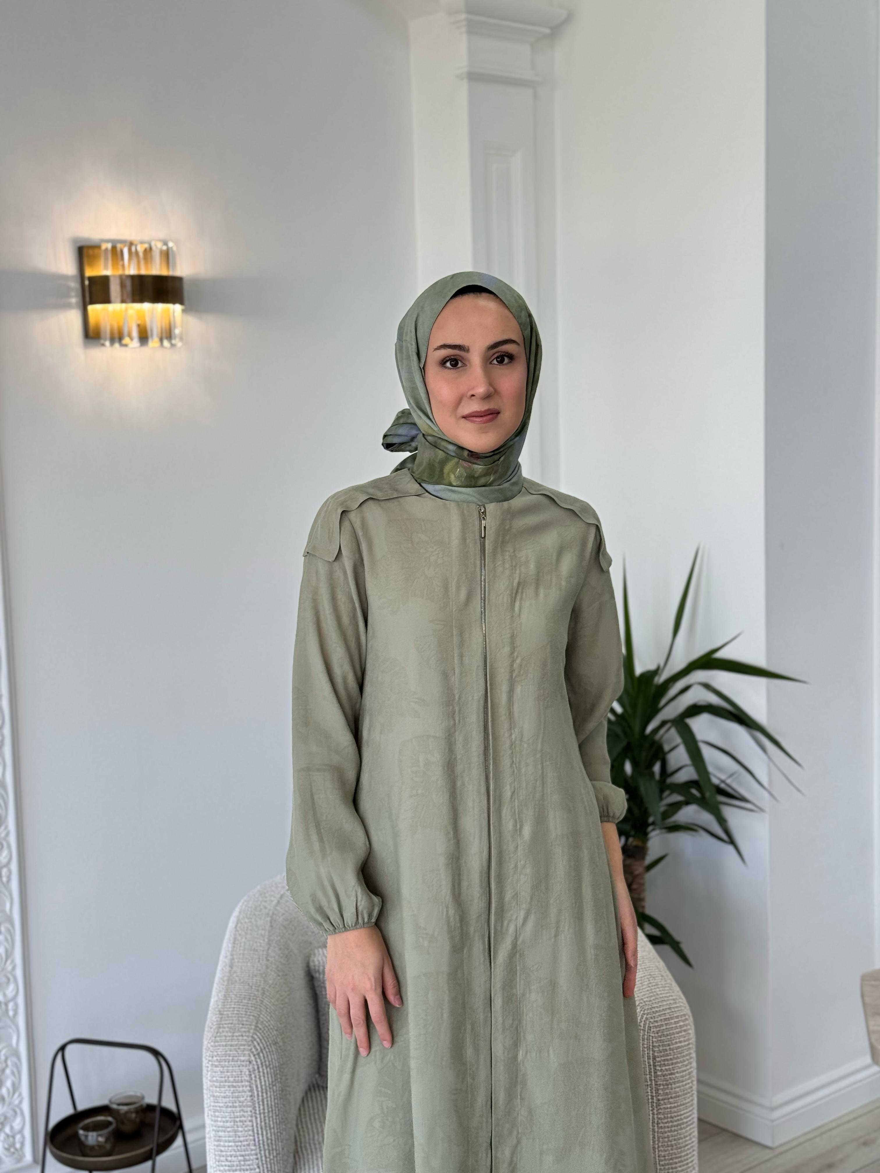 Niqozza Salvia Fermuarlı Elbise Çağla Yeşili 25ss50189