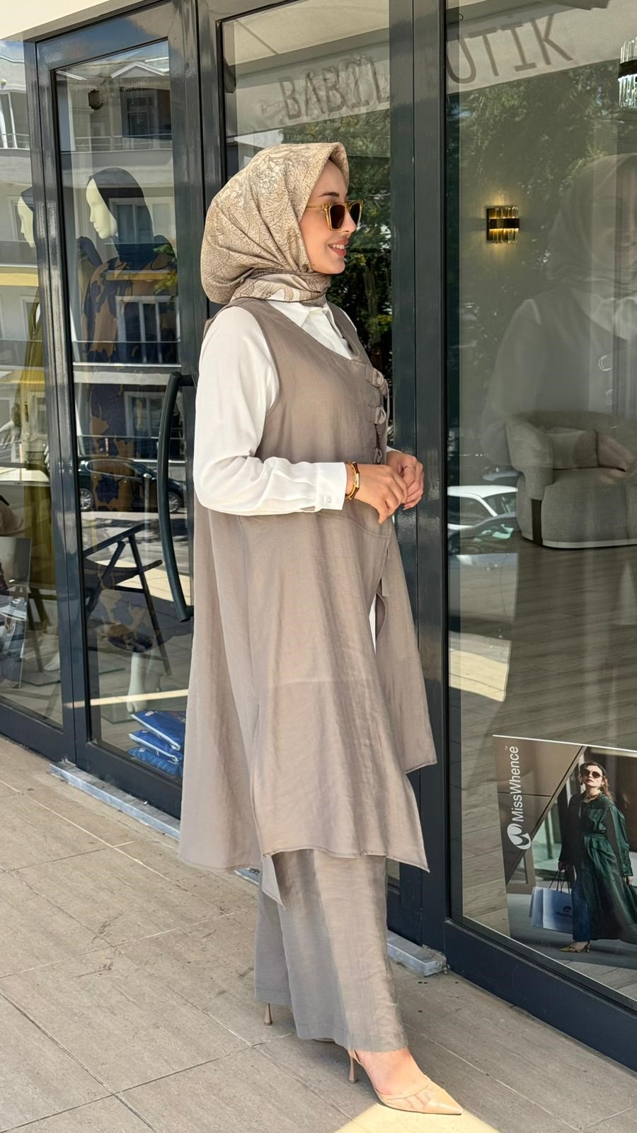 Nurcan Çetin 3'lü Gömlek Pantolon Takım 26608