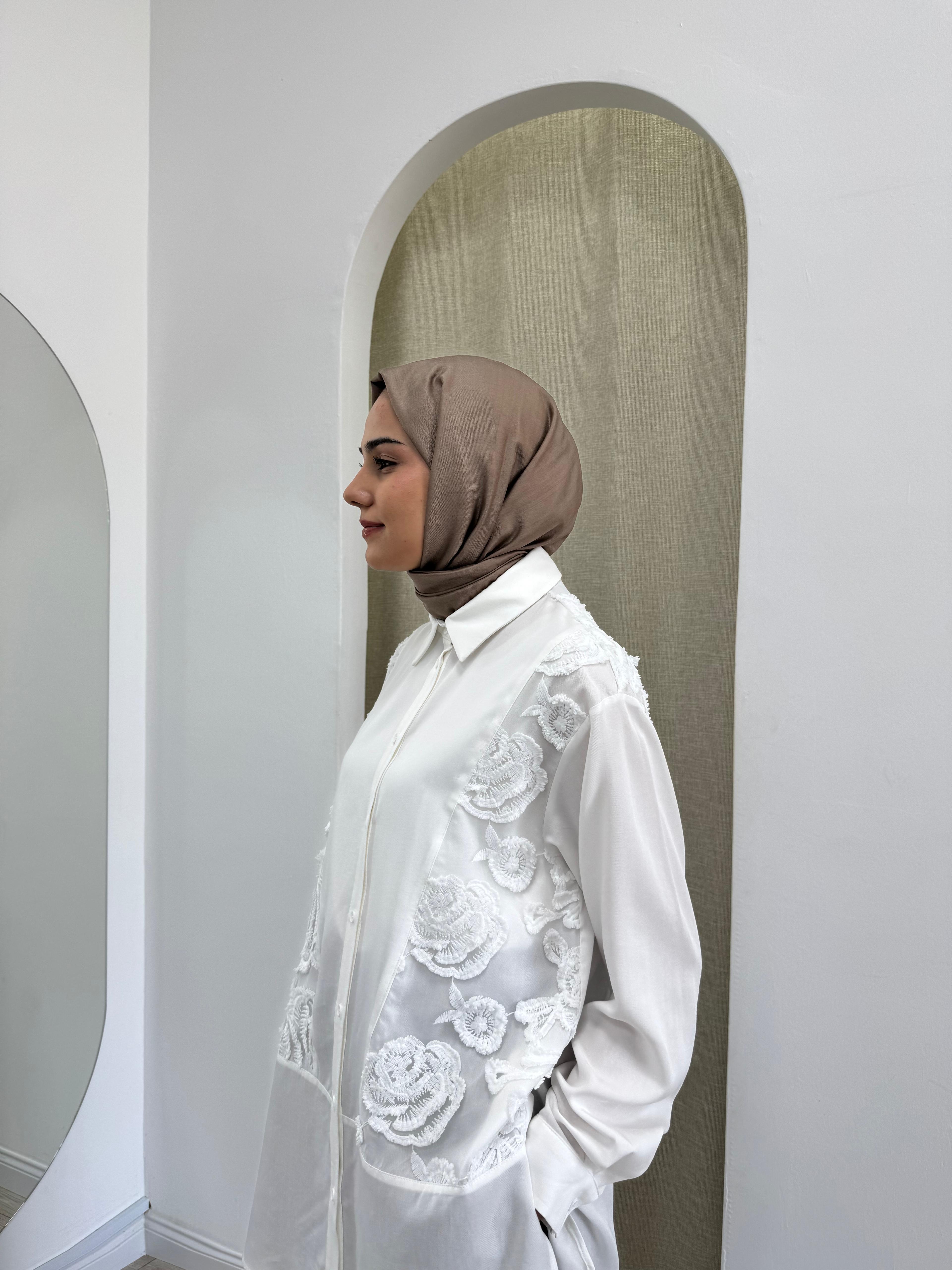 Nurcan Çetin Dantel Detaylı Tunik 25231