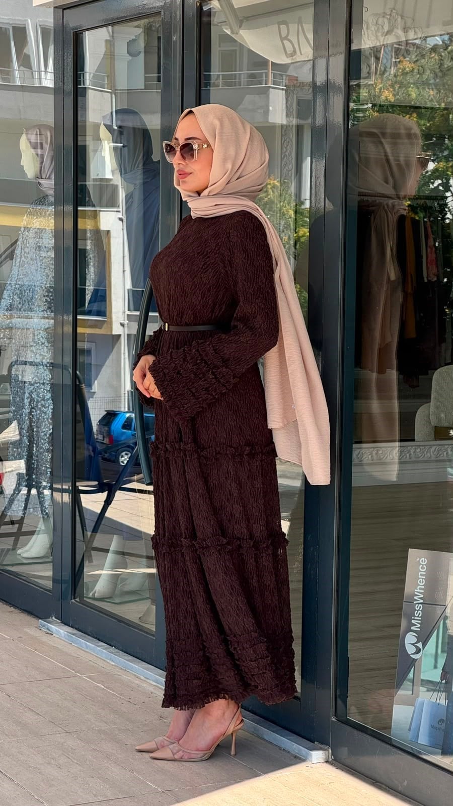Nurcan Çetin Dantelli Katlı Elbise 26116