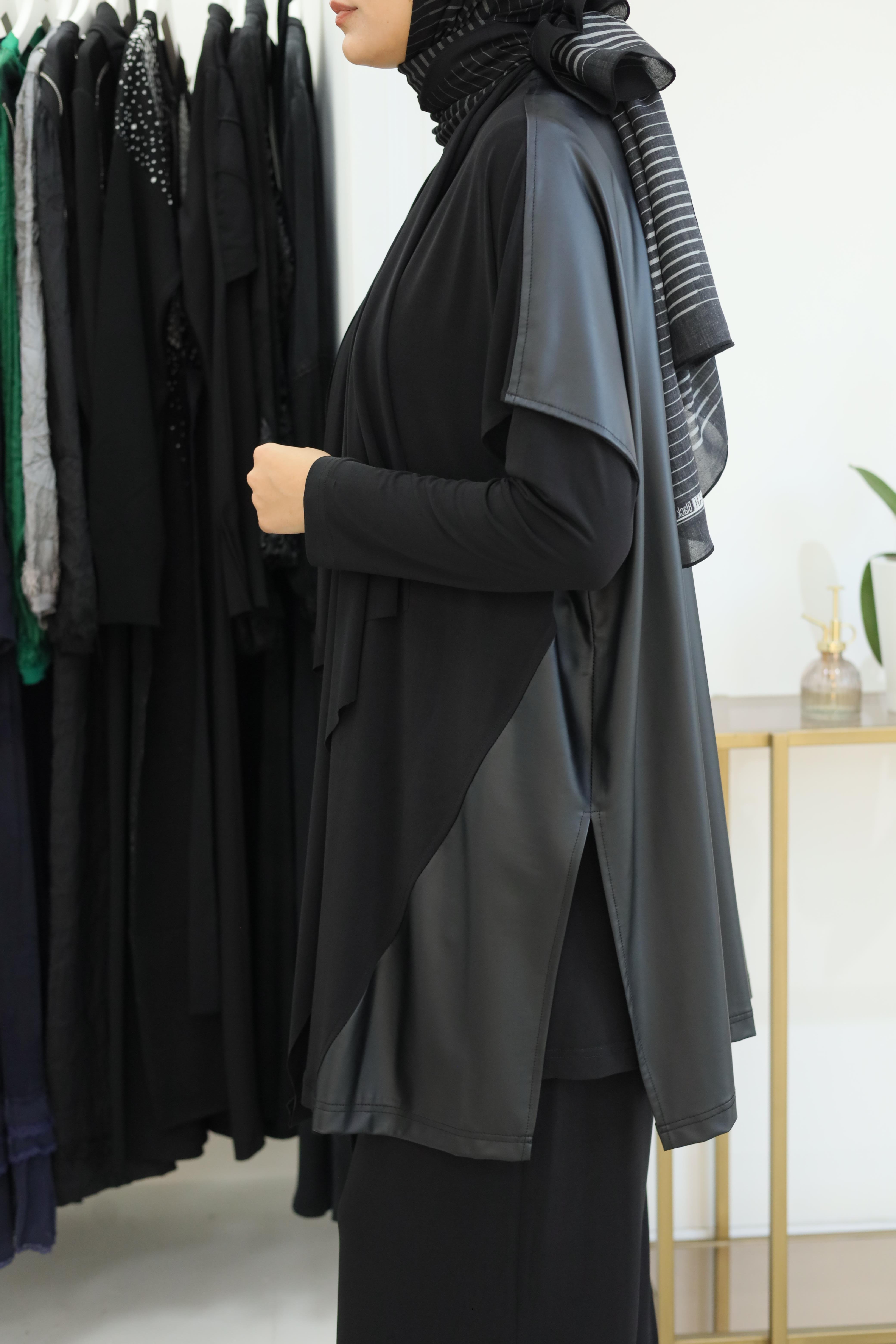 Nurcan Çetin Deri Detaylı Pantolonlu Takım 25622