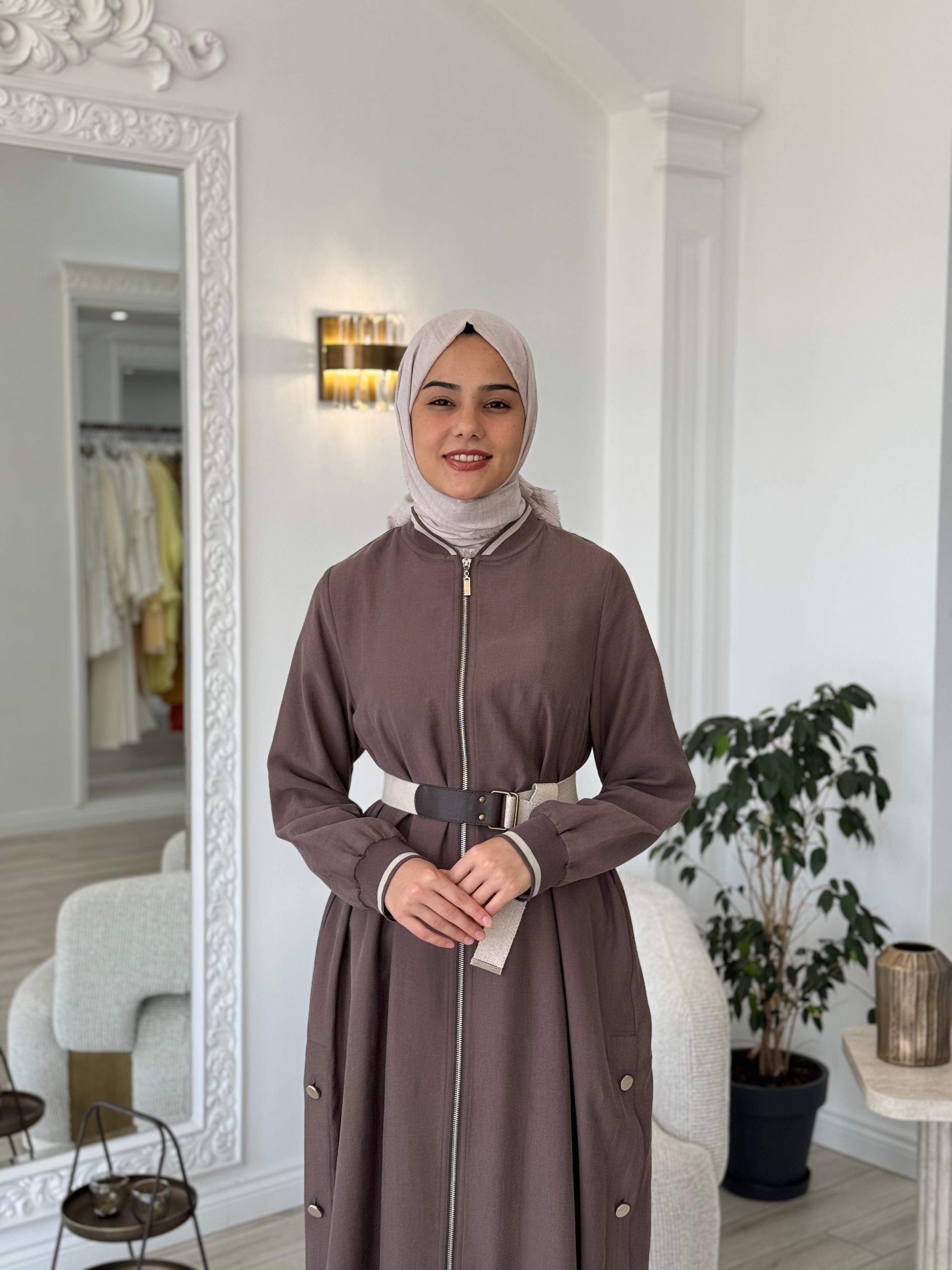 Nurcan Çetin Fermuarlı Kap Kahverengi  25255