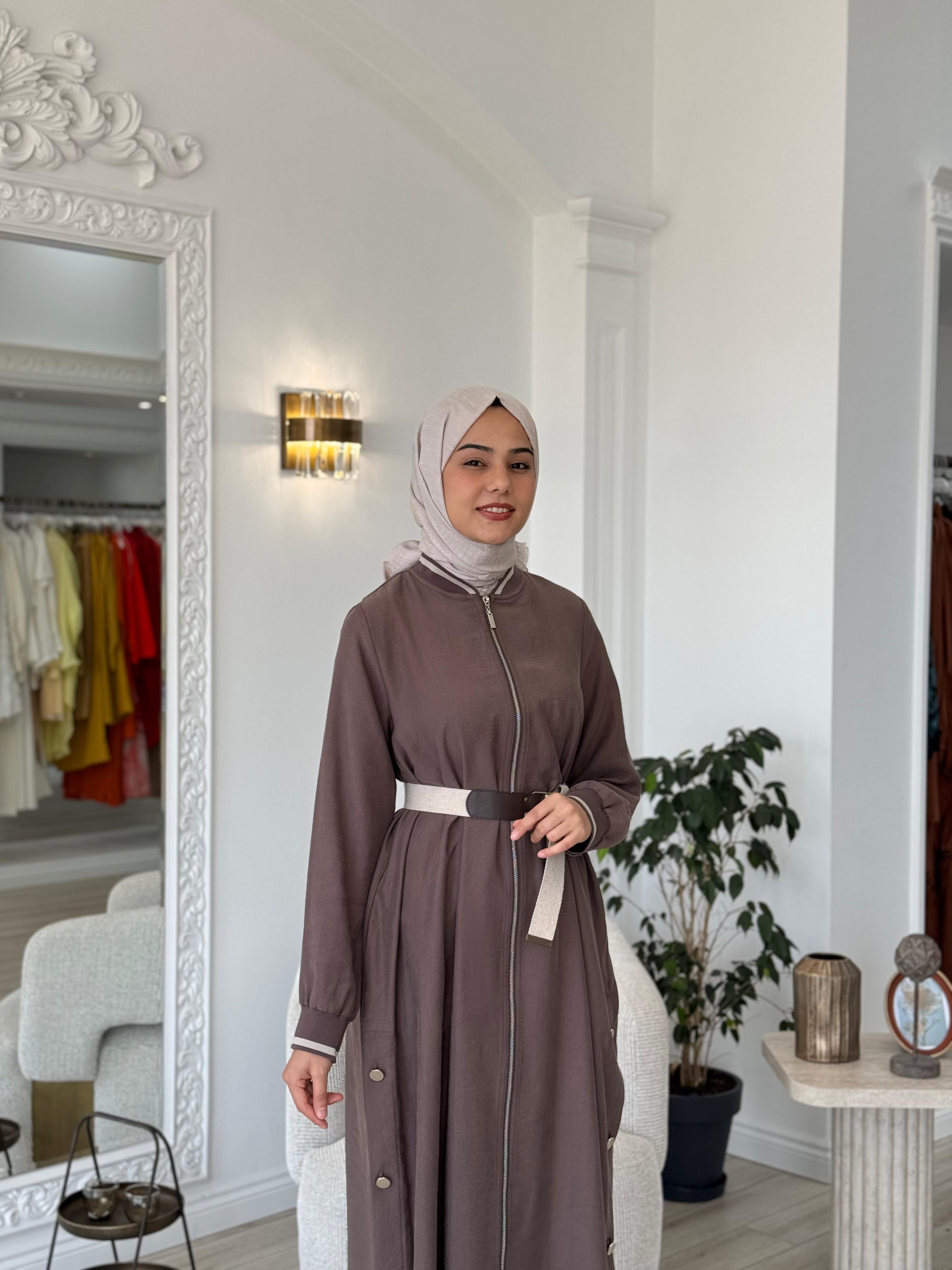 Nurcan Çetin Fermuarlı Kap Kahverengi  25255