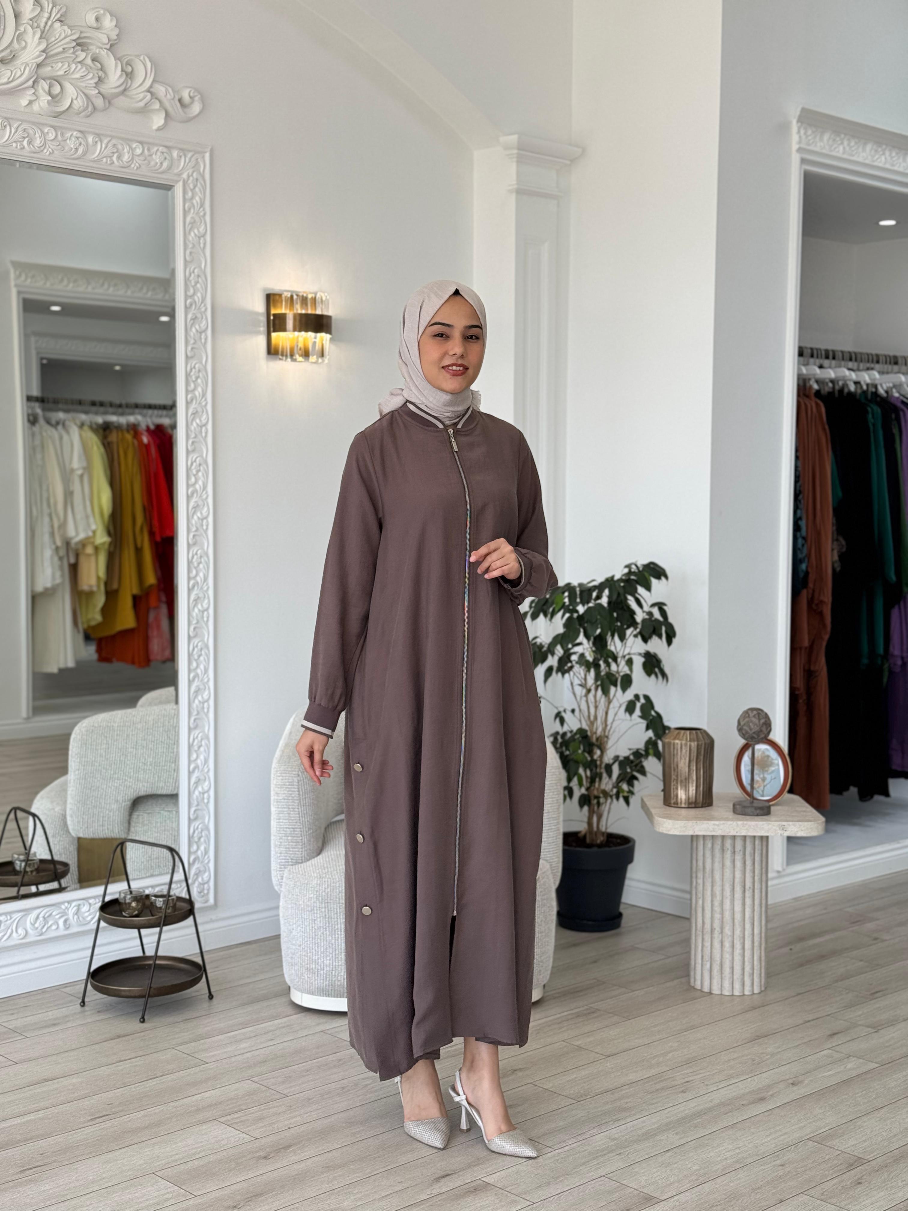 Nurcan Çetin Fermuarlı Kap Kahverengi  25255