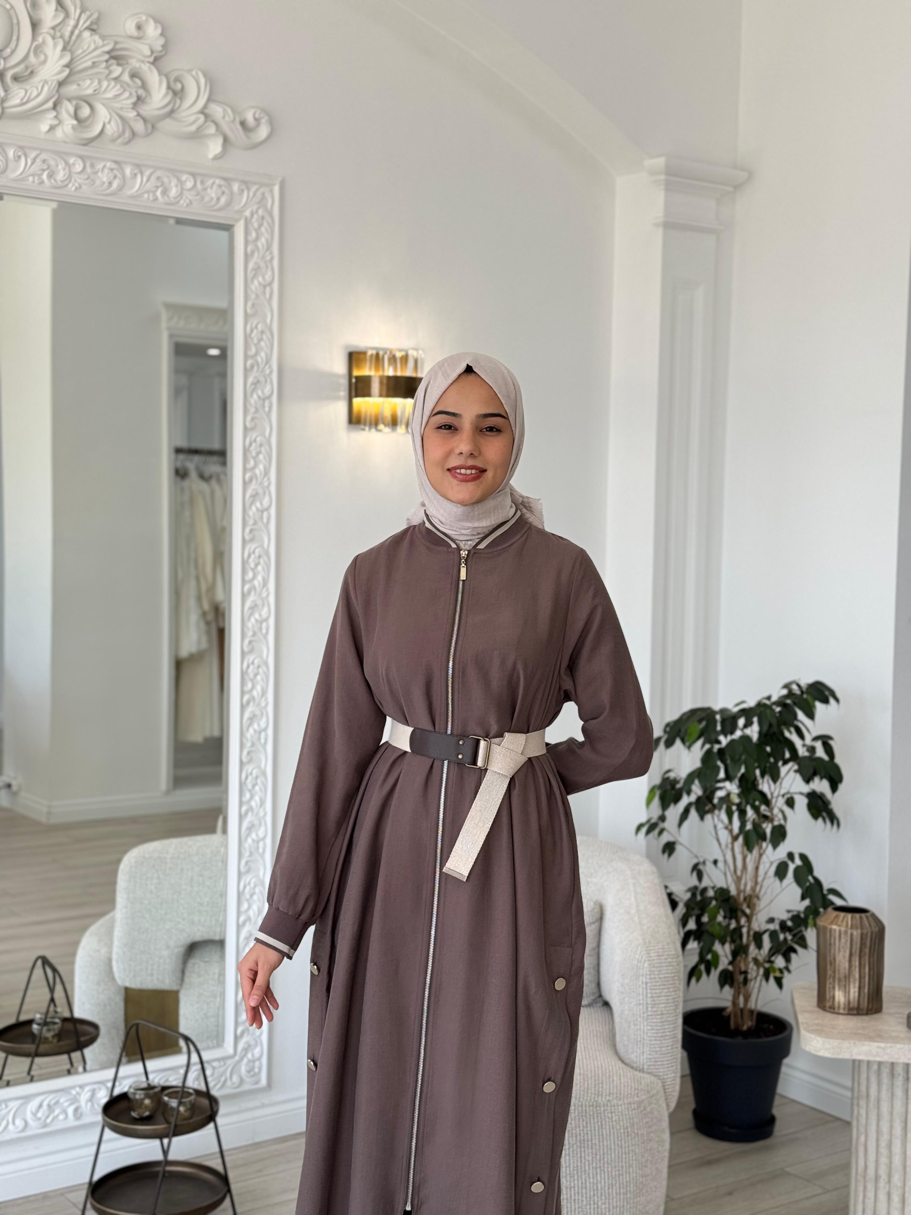 Nurcan Çetin Fermuarlı Kap Kahverengi  25255