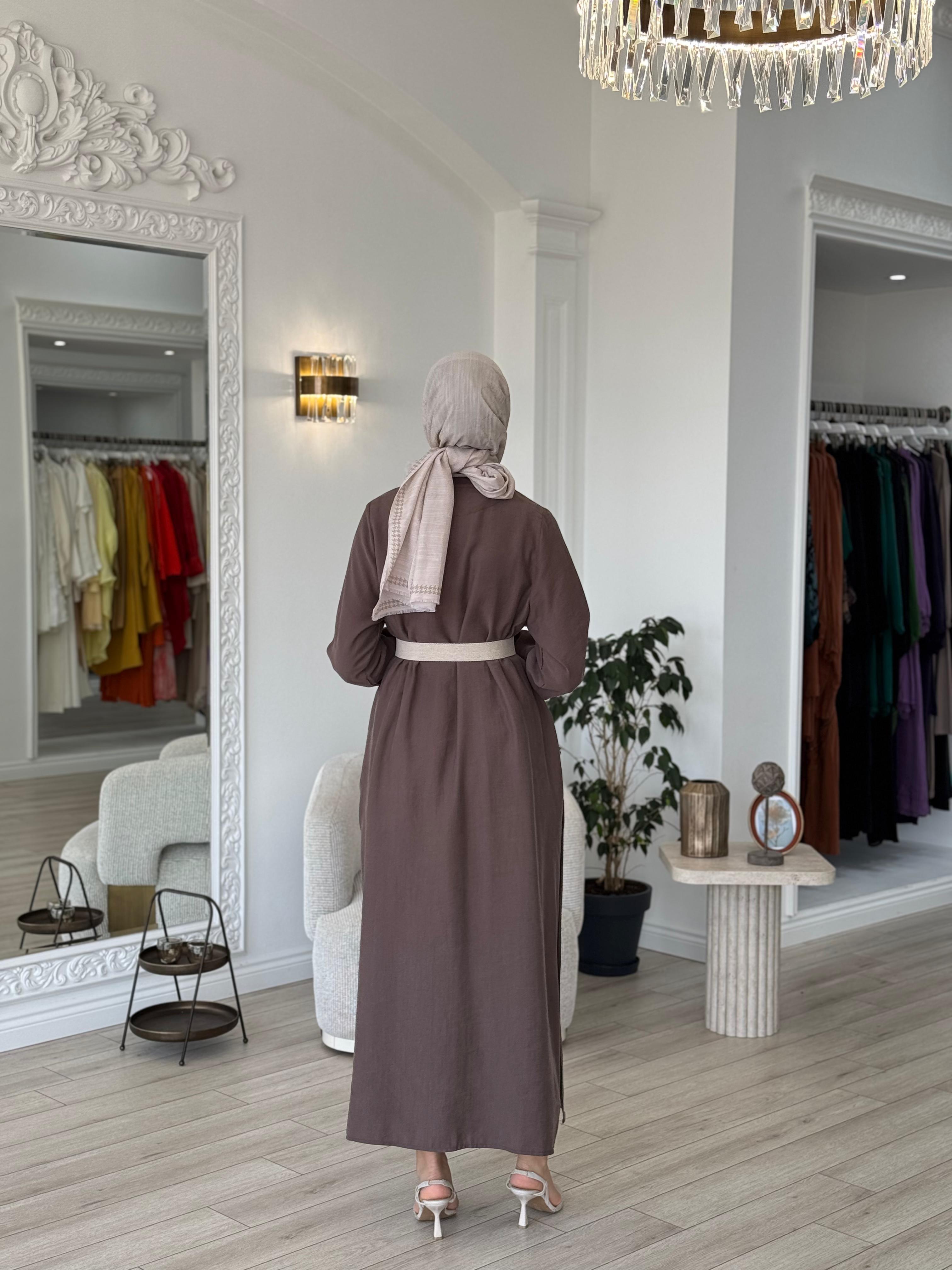 Nurcan Çetin Fermuarlı Kap Kahverengi  25255