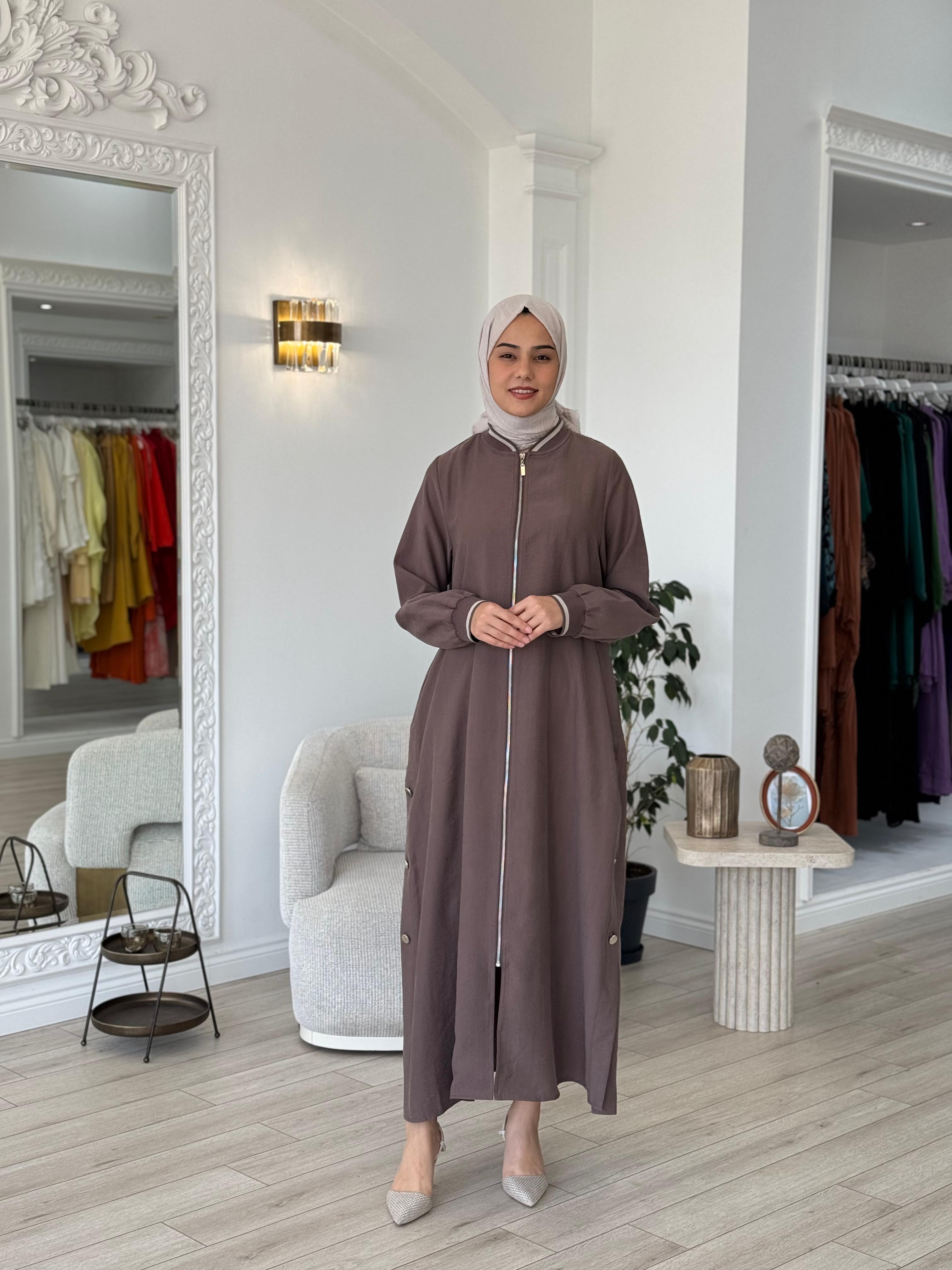 Nurcan Çetin Fermuarlı Kap Kahverengi  25255