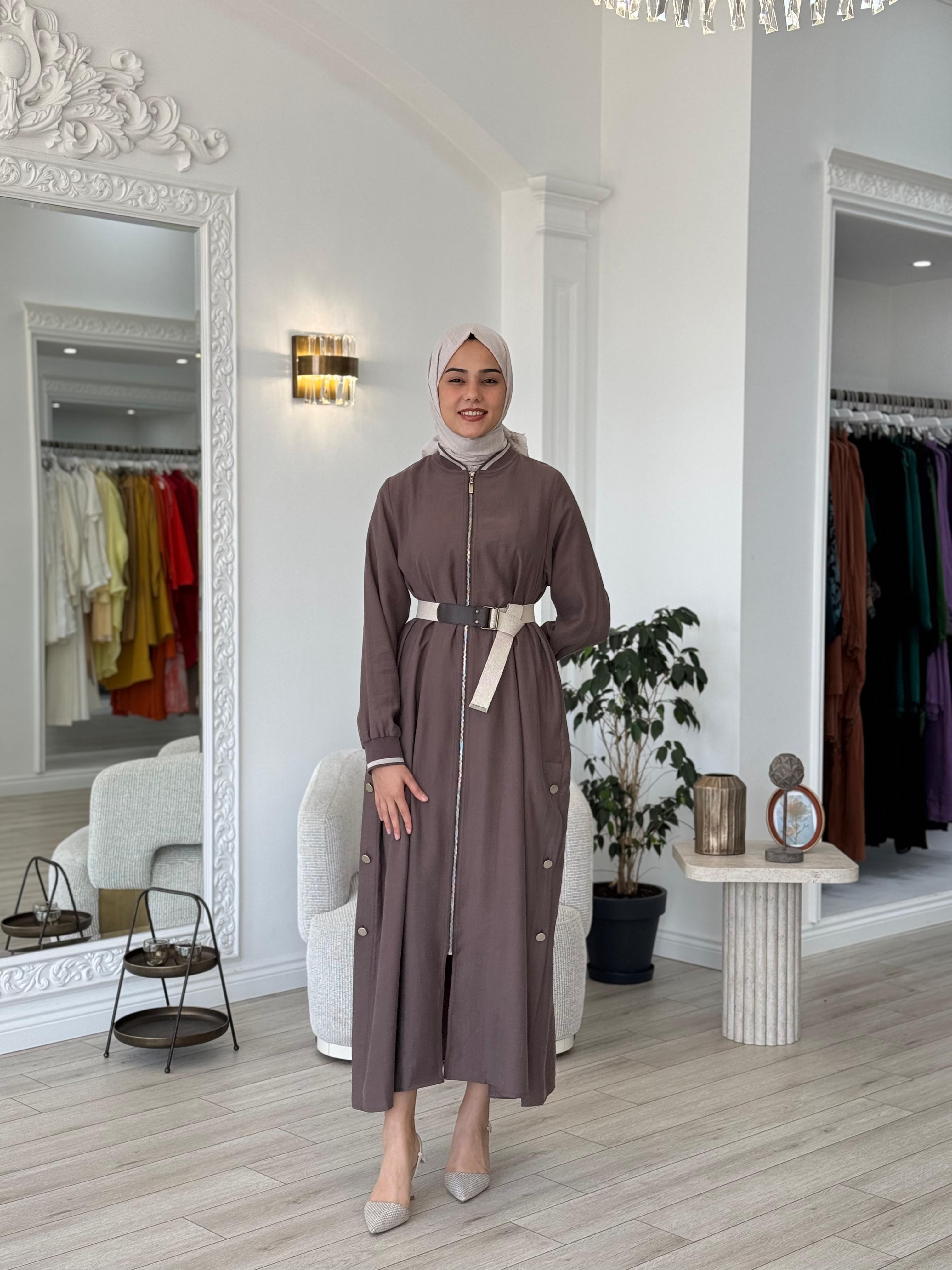 Nurcan Çetin Fermuarlı Kap Kahverengi  25255