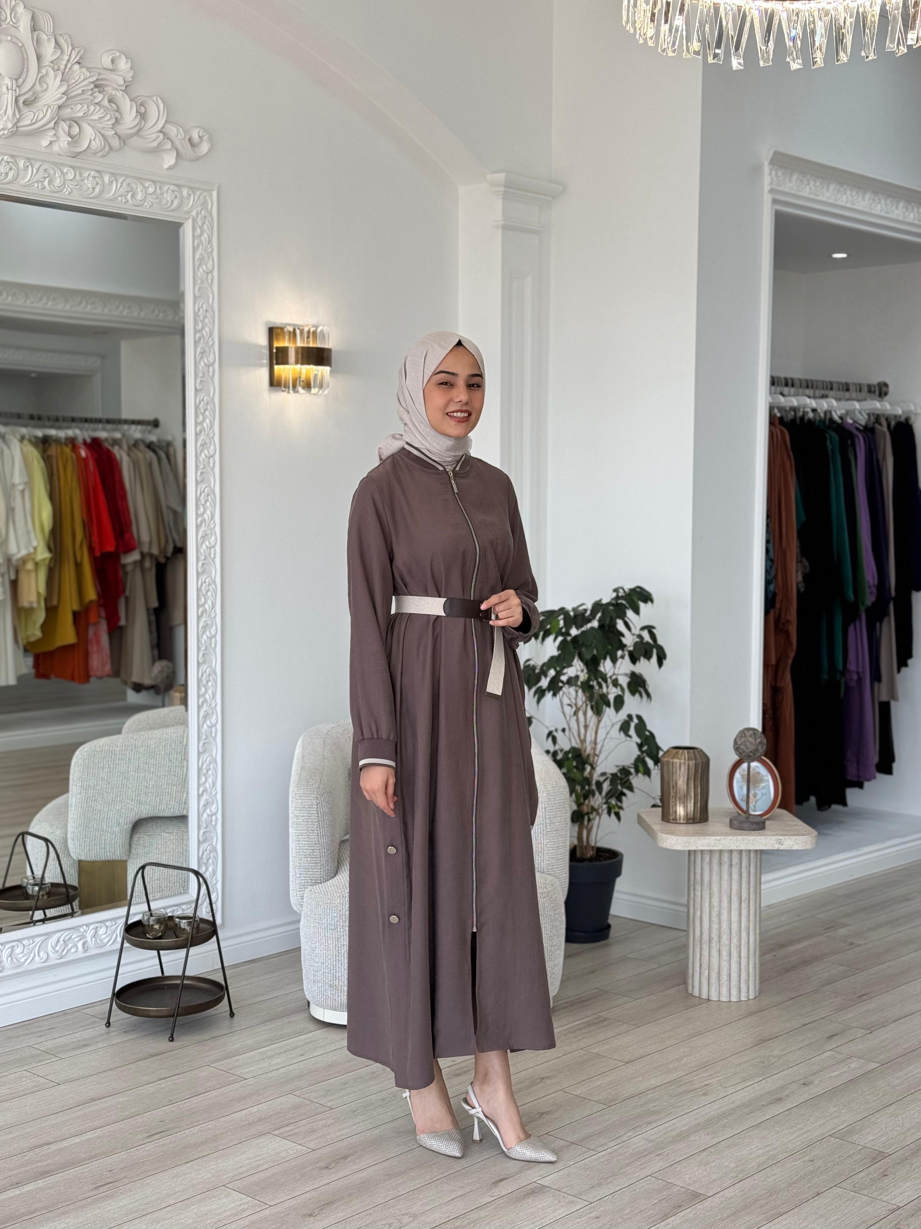 Nurcan Çetin Fermuarlı Kap Kahverengi  25255