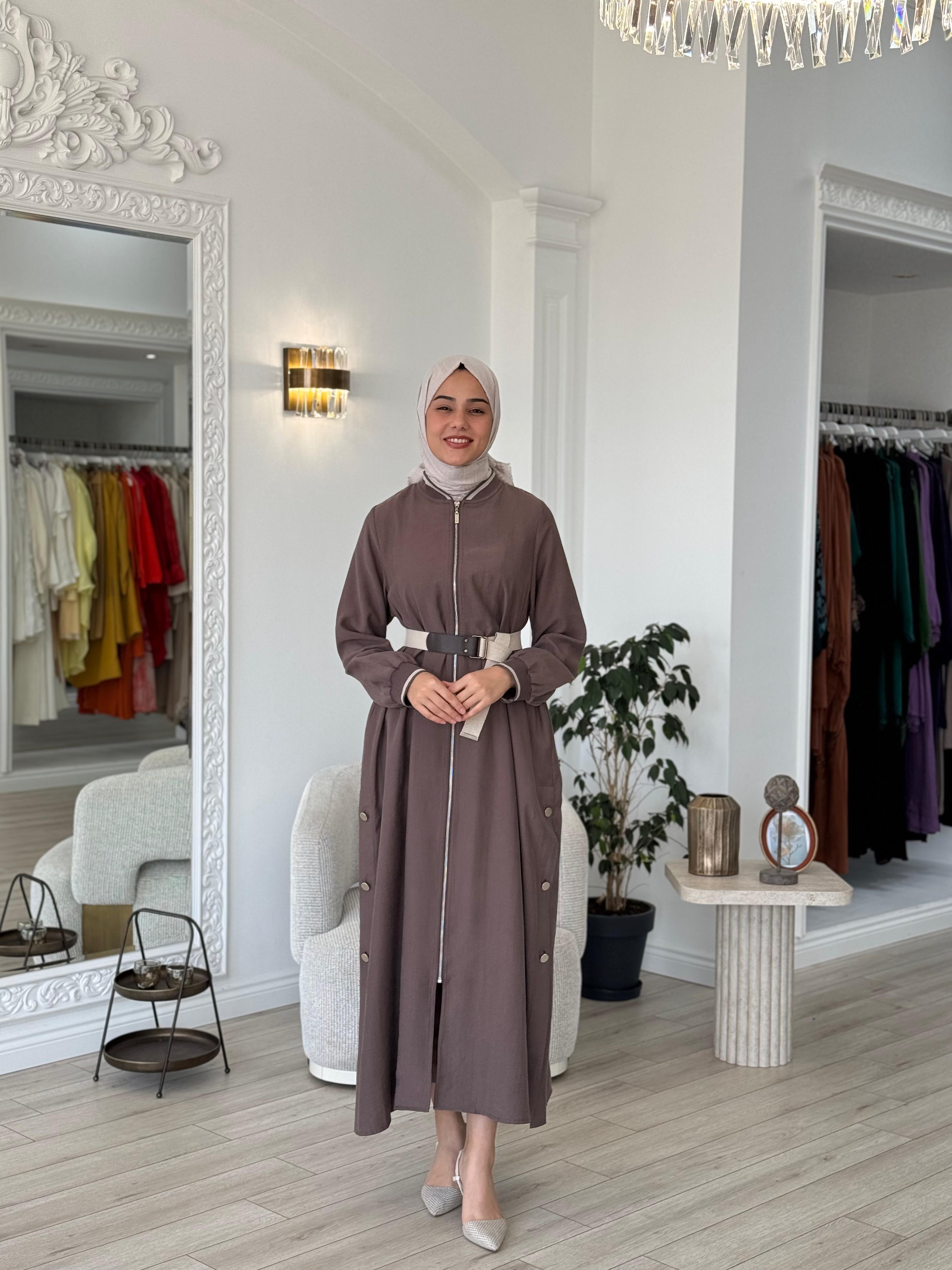 Nurcan Çetin Fermuarlı Kap Kahverengi  25255