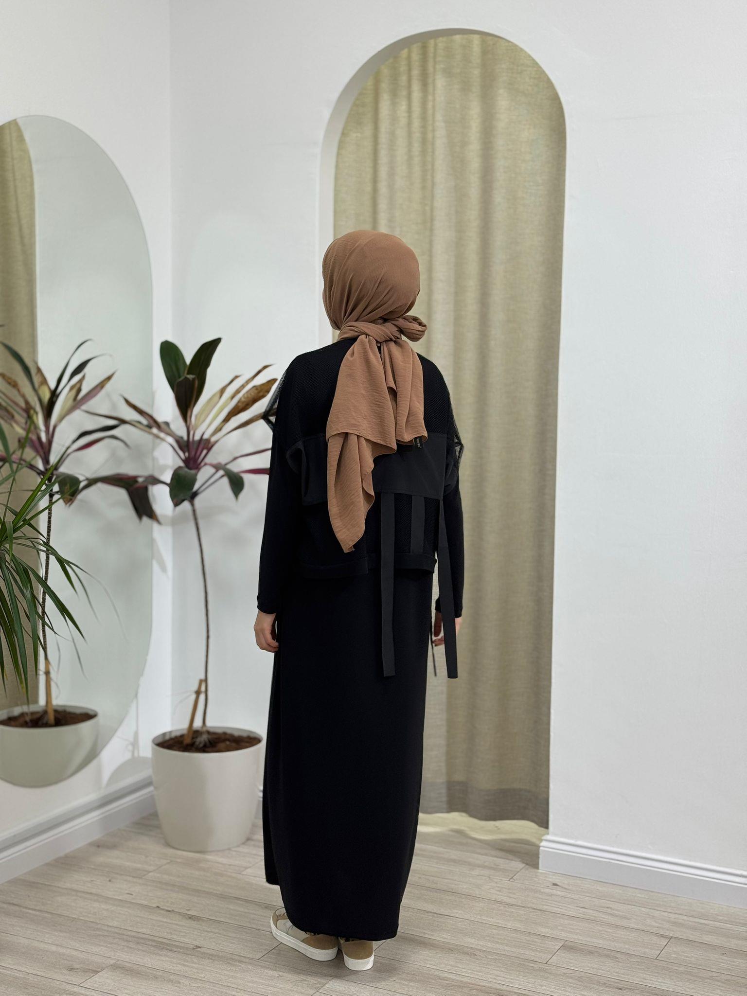 Nurcan Çetin File Detaylı Elbise 25148