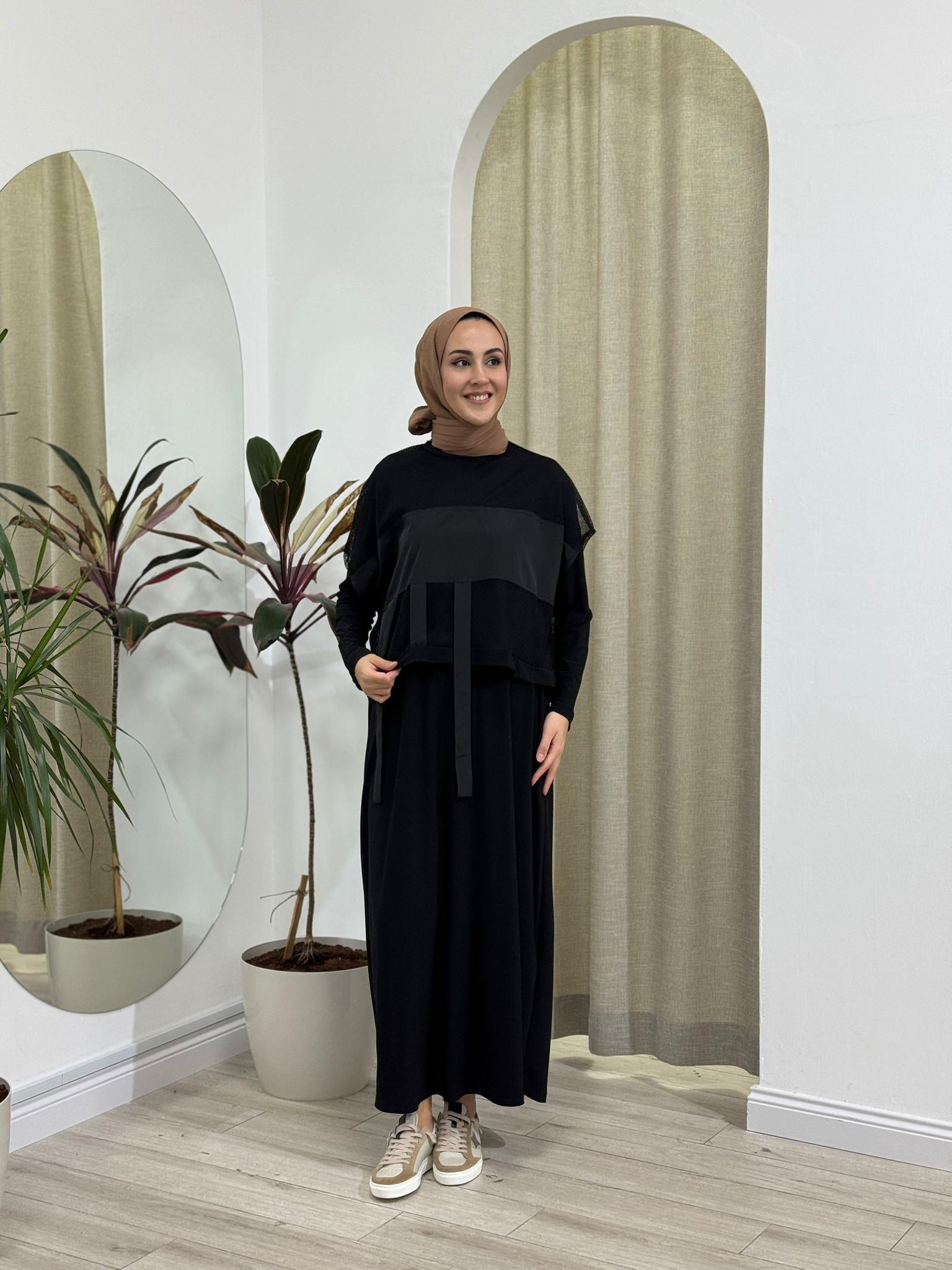 Nurcan Çetin File Detaylı Elbise 25148