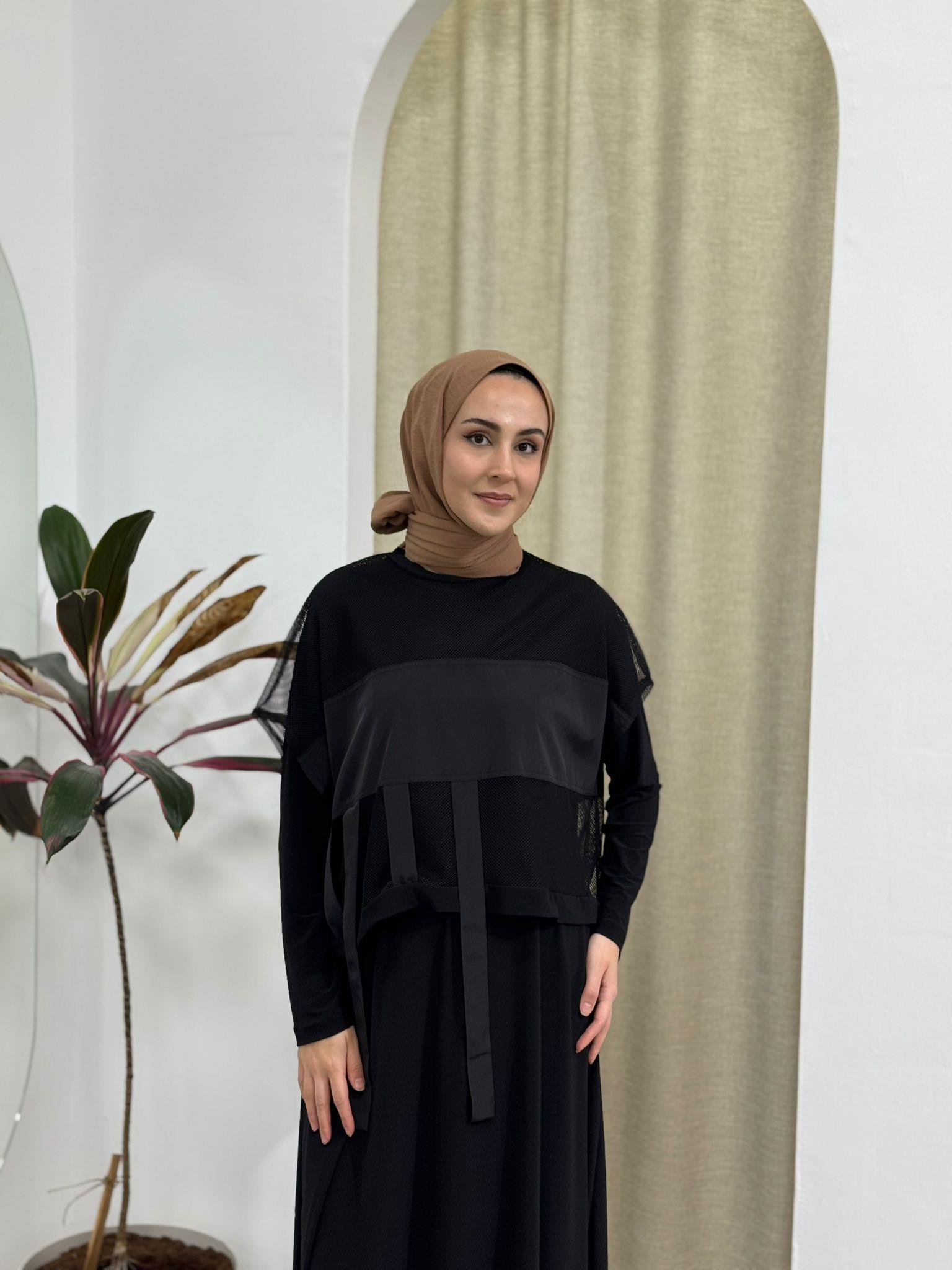 Nurcan Çetin File Detaylı Elbise 25148